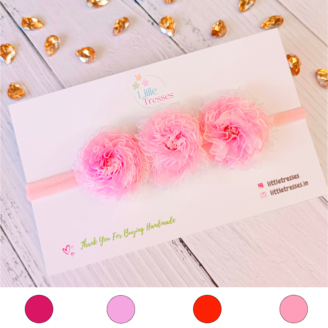 Trio Flower Soft Headband