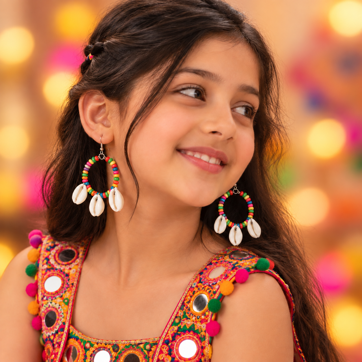 Navratri Kaudi Loop Earrings