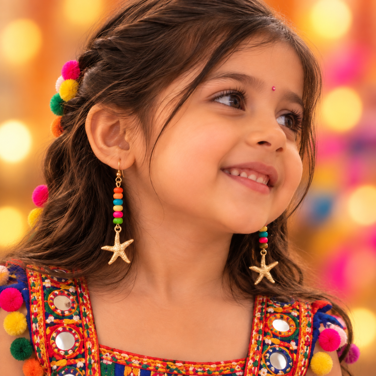 Navratri Star Earrings