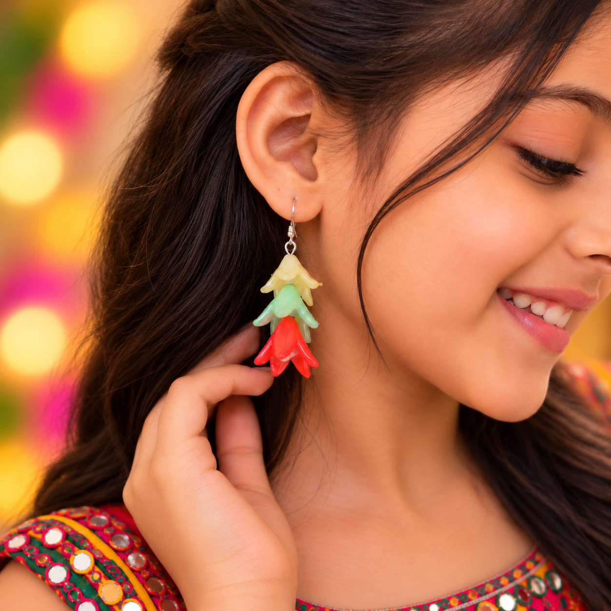 Navratri Tulip Earrings