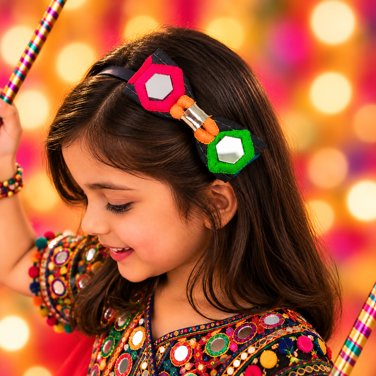 Sheesha Navratri Headband – Black