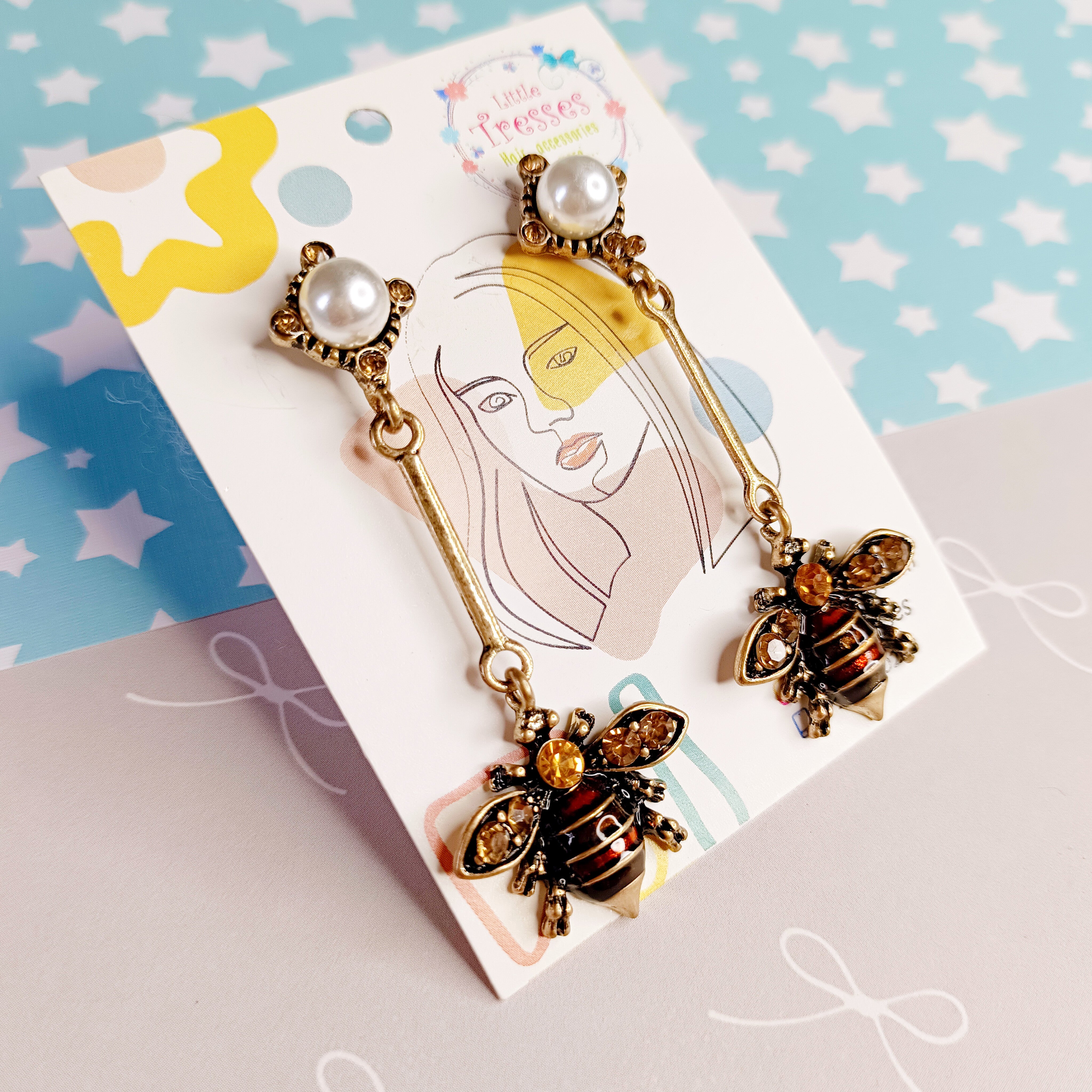 Honey Bee Dangler Earring