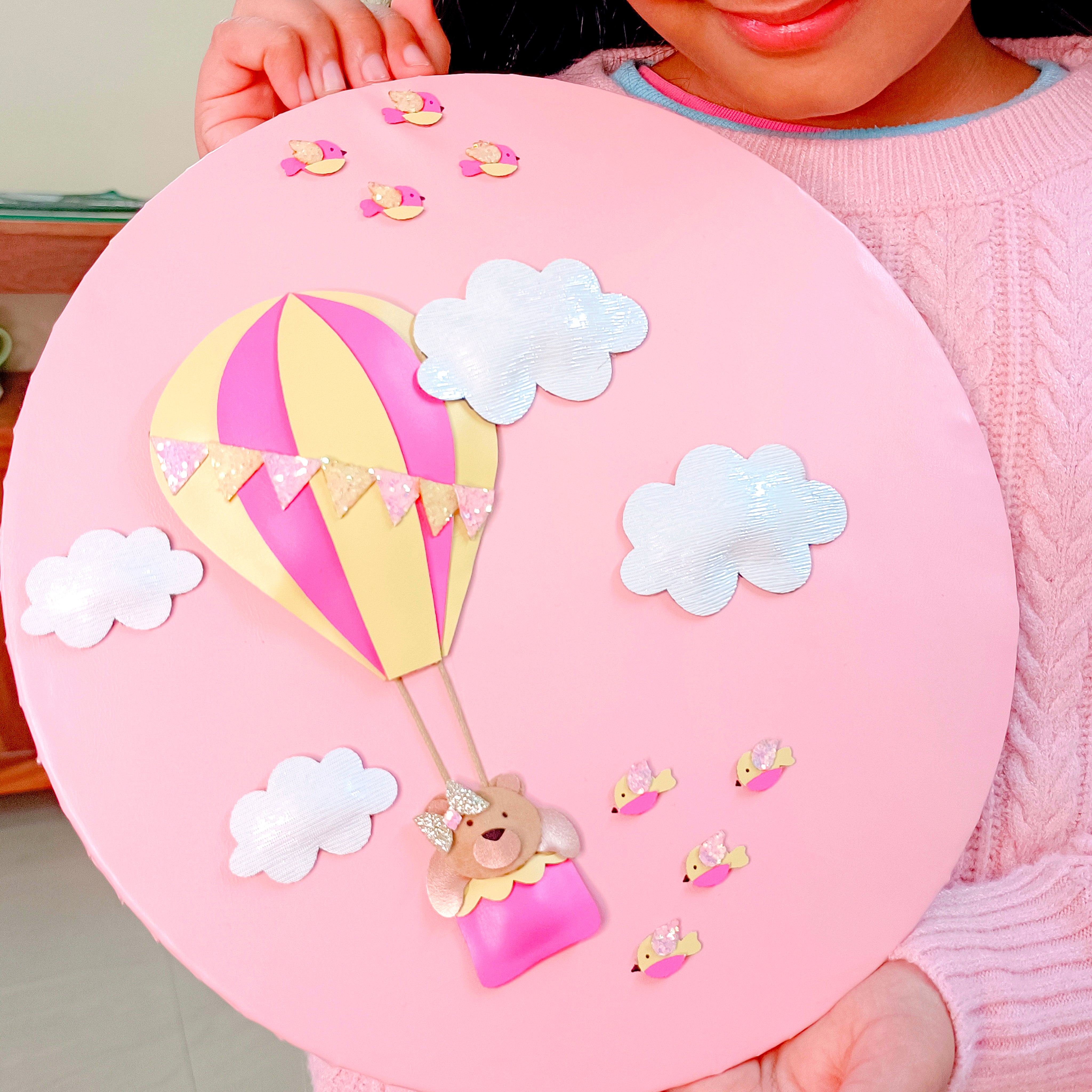 #HotAirBalloonBanner #CustomKidsDecor #WhimsicalKidsDecor #BearInBasket #HandmadeWithLove #PersonalizedKidDecor #AdventureAwaits #KidsRoomDecor #BirdsAndClouds #UniqueBirthdayDecor #HotAirBalloonTheme