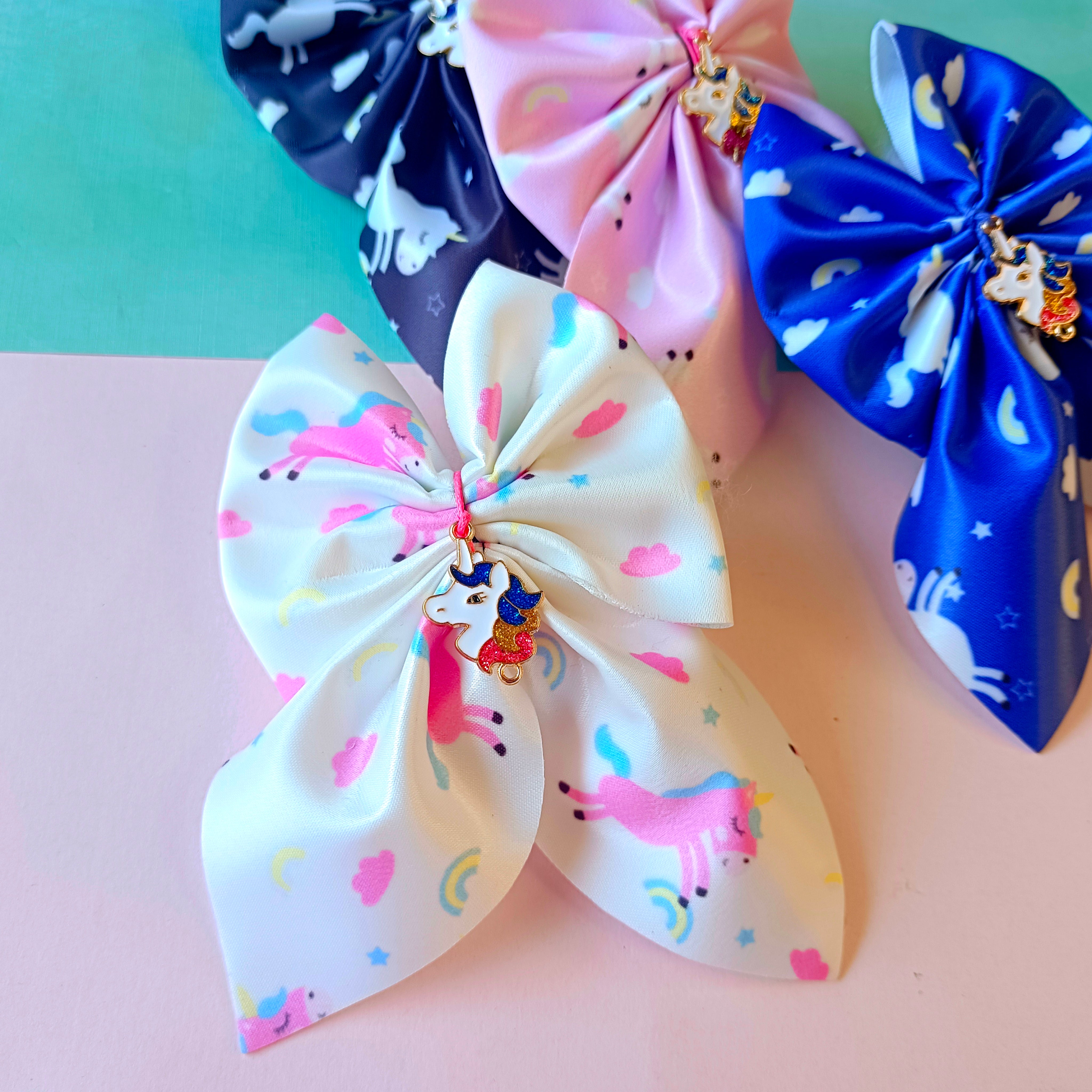 Unicorn Charm Piggy Tail Clip