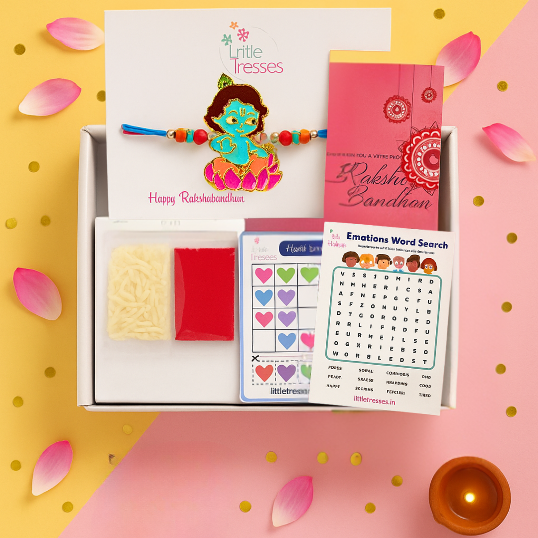 Krishna on Lotus Rakhi for Boys