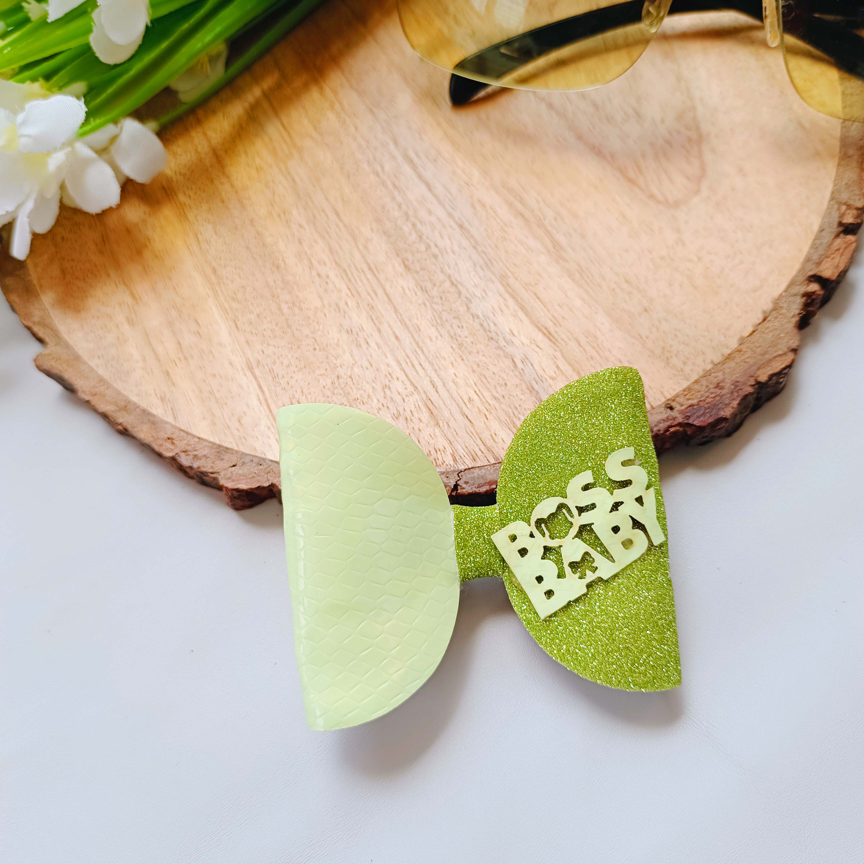 Boss Baby Alligator Clip - Parrot Green
