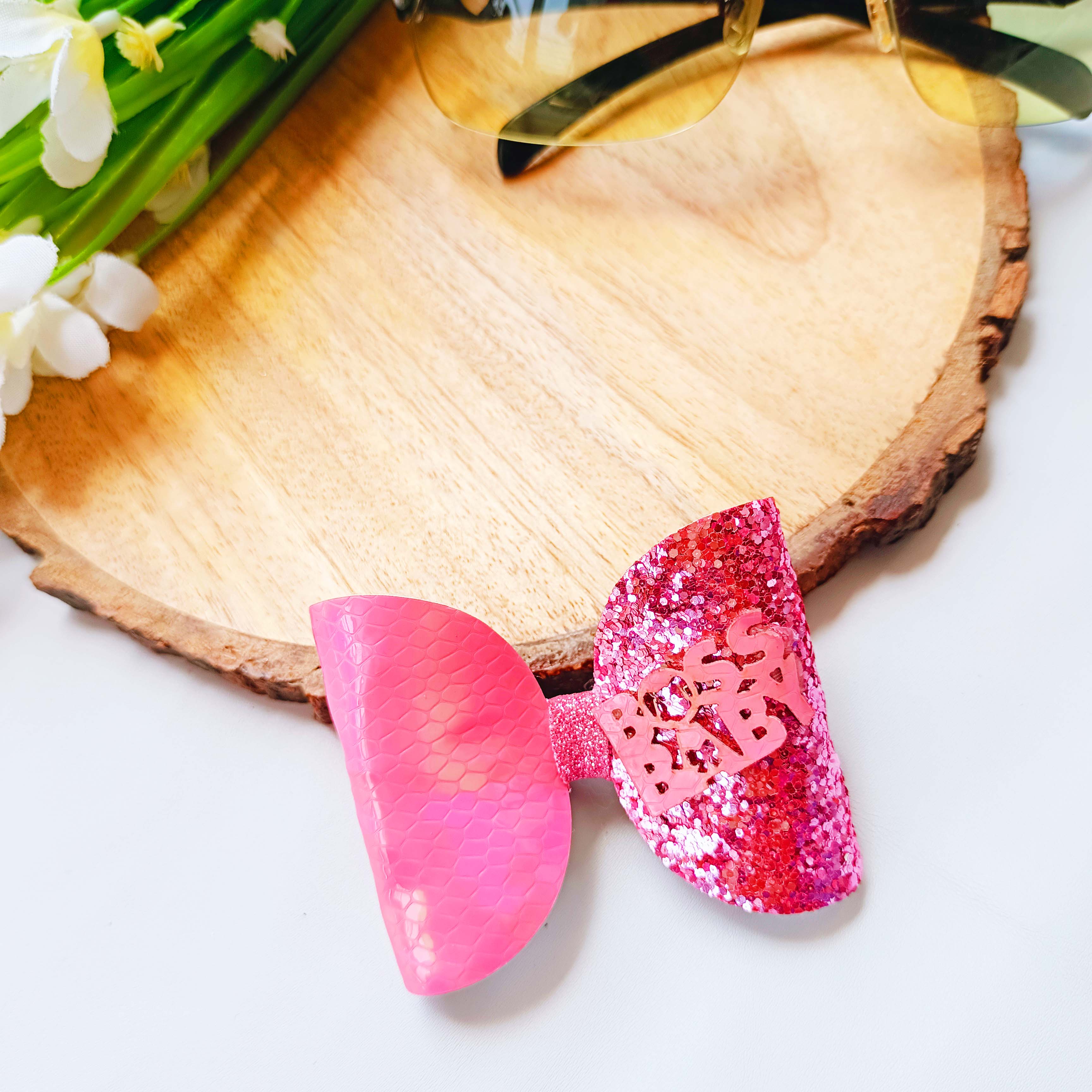 Boss Baby Alligator Clip - Pink