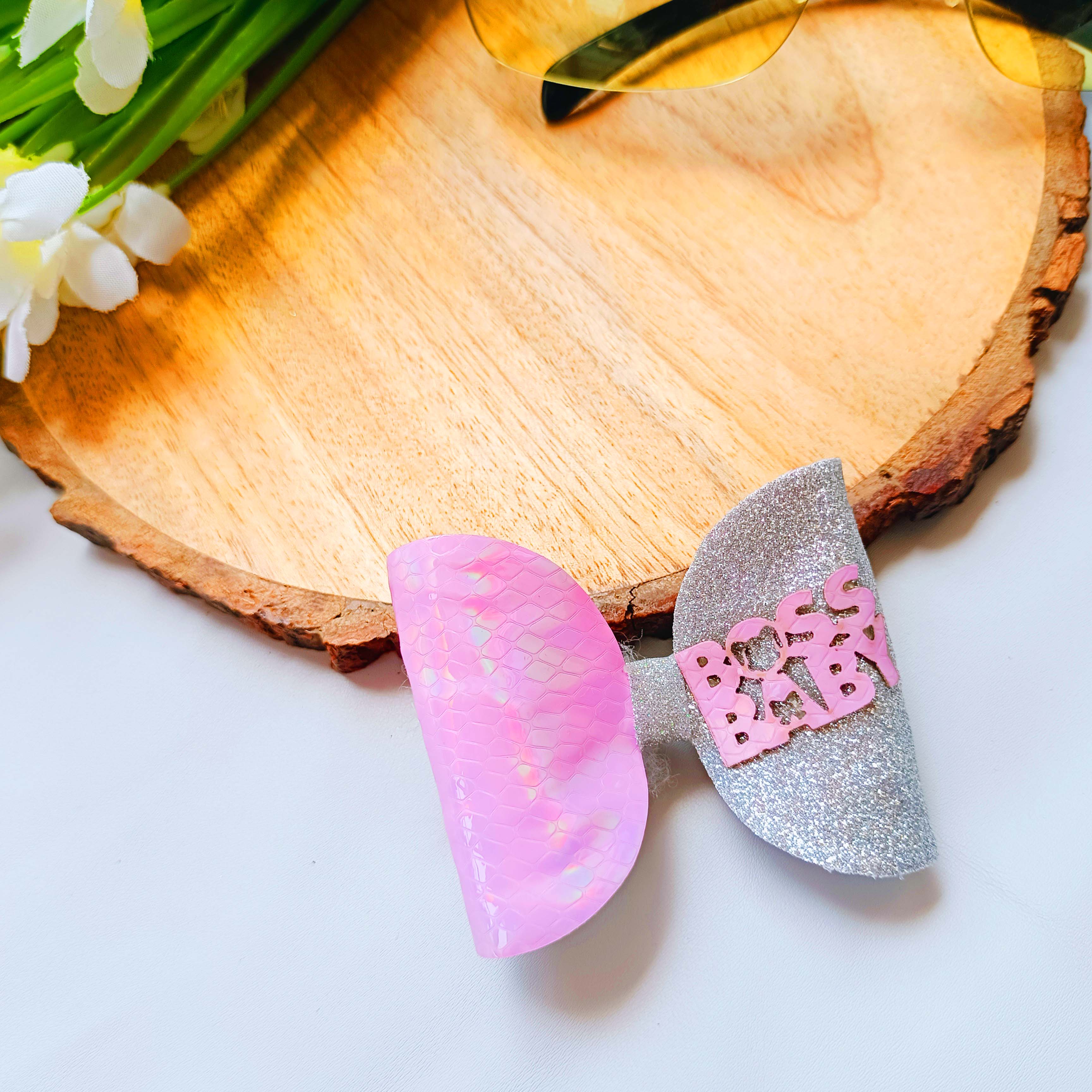 Boss Baby Alligator Clip - Purple