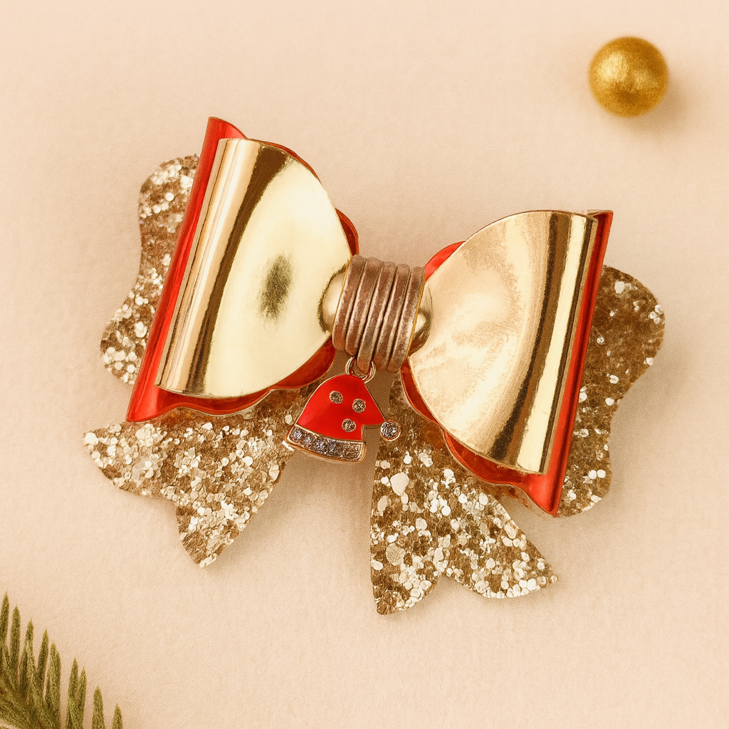 Christmas Cap Charm Alligator Clip