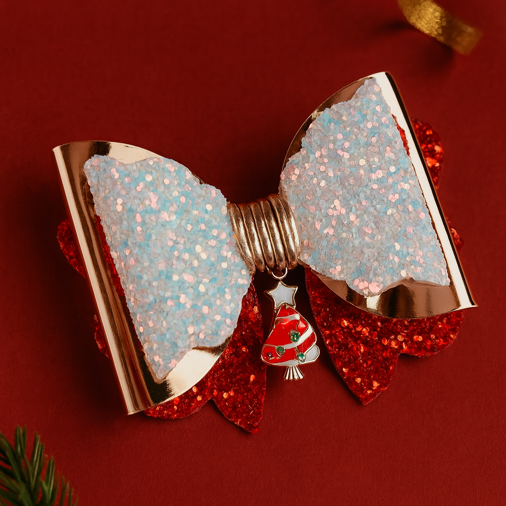 Colorful Christmas Tree Charm Alligator Clip