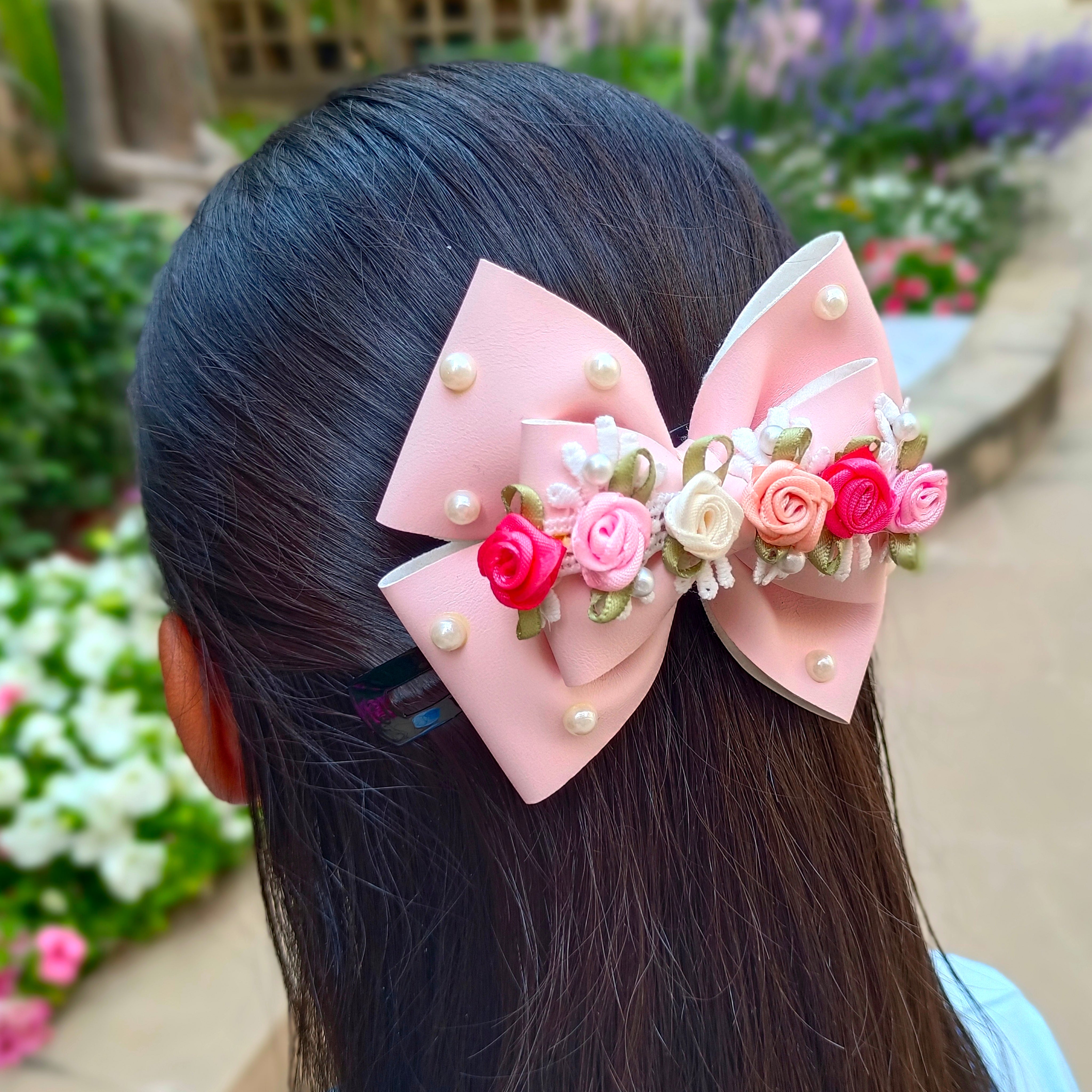 Baby Pink Gulmohar Pastel Bliss Alligator Clip