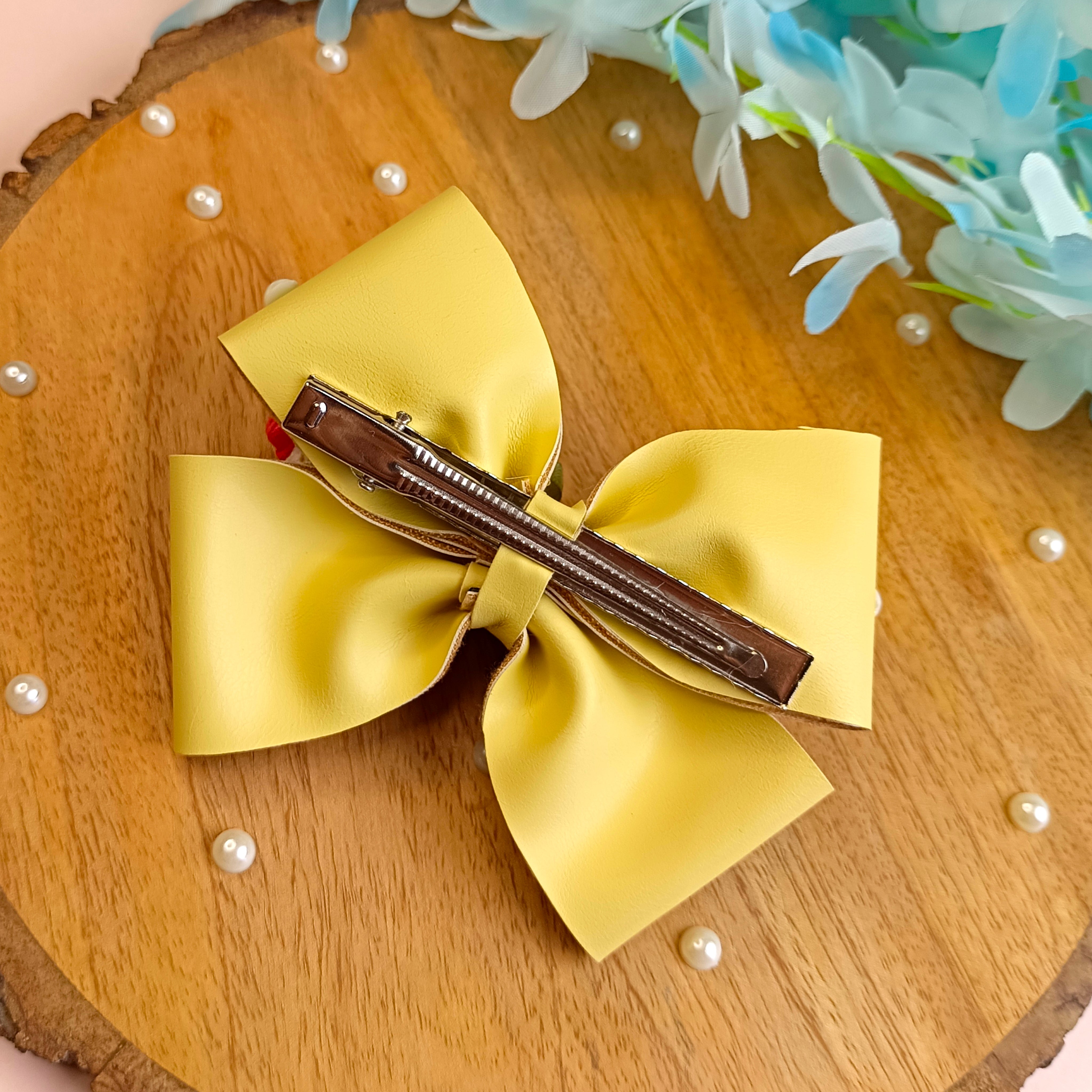 Gulmohar Pastel Alligator Clip - Yellow