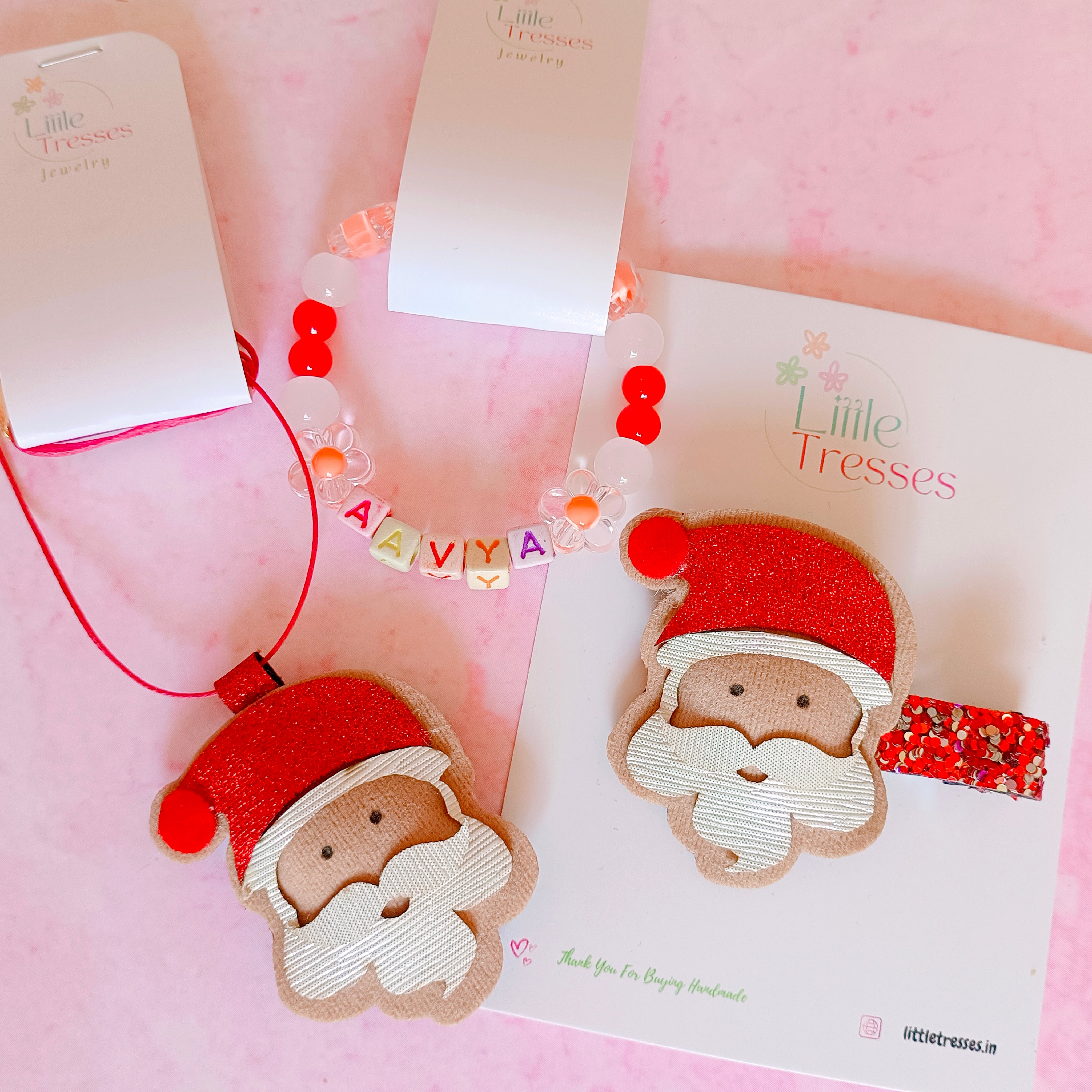 Santa Combo with Personalized Name Bracelet