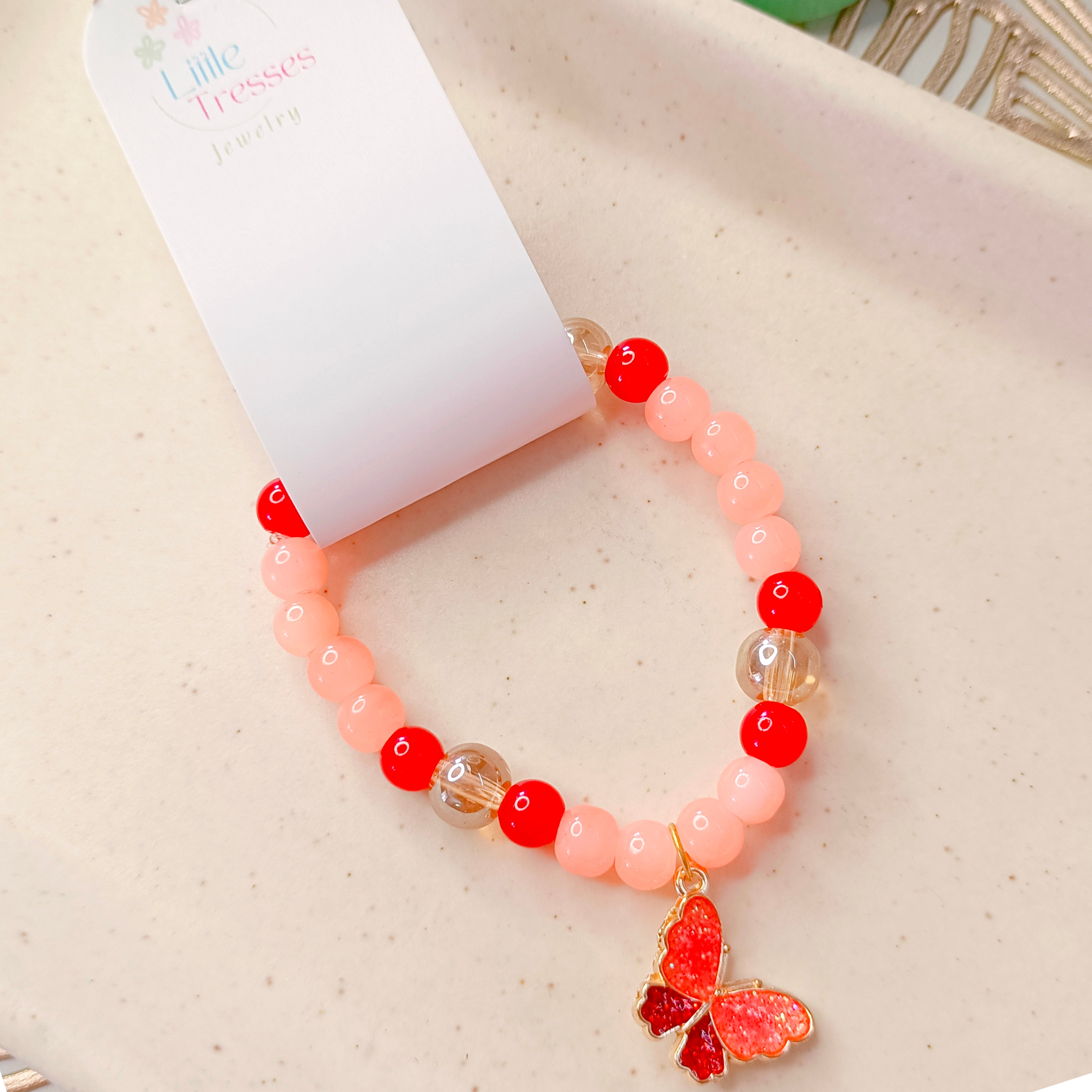 Wings of Wonder Butterfly Bracelet - Peach