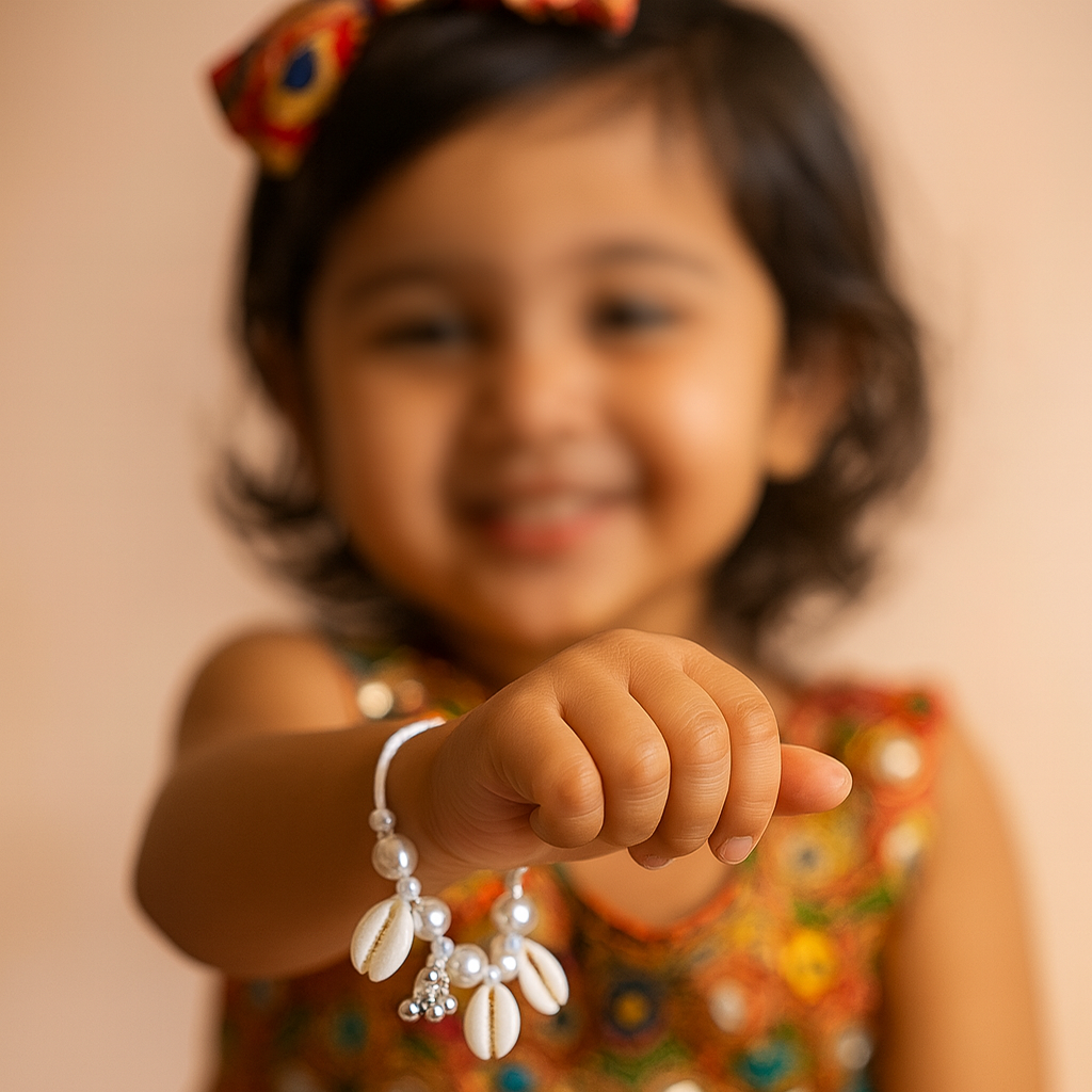 Adjustable Kaudi and Ghunghroo Bracelet - Style 1