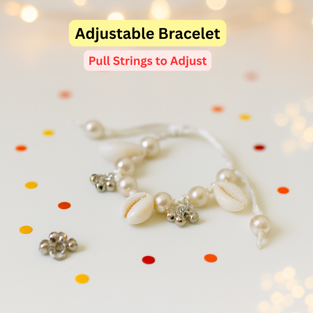 Adjustable Kaudi and Ghunghroo Bracelet - Style 1