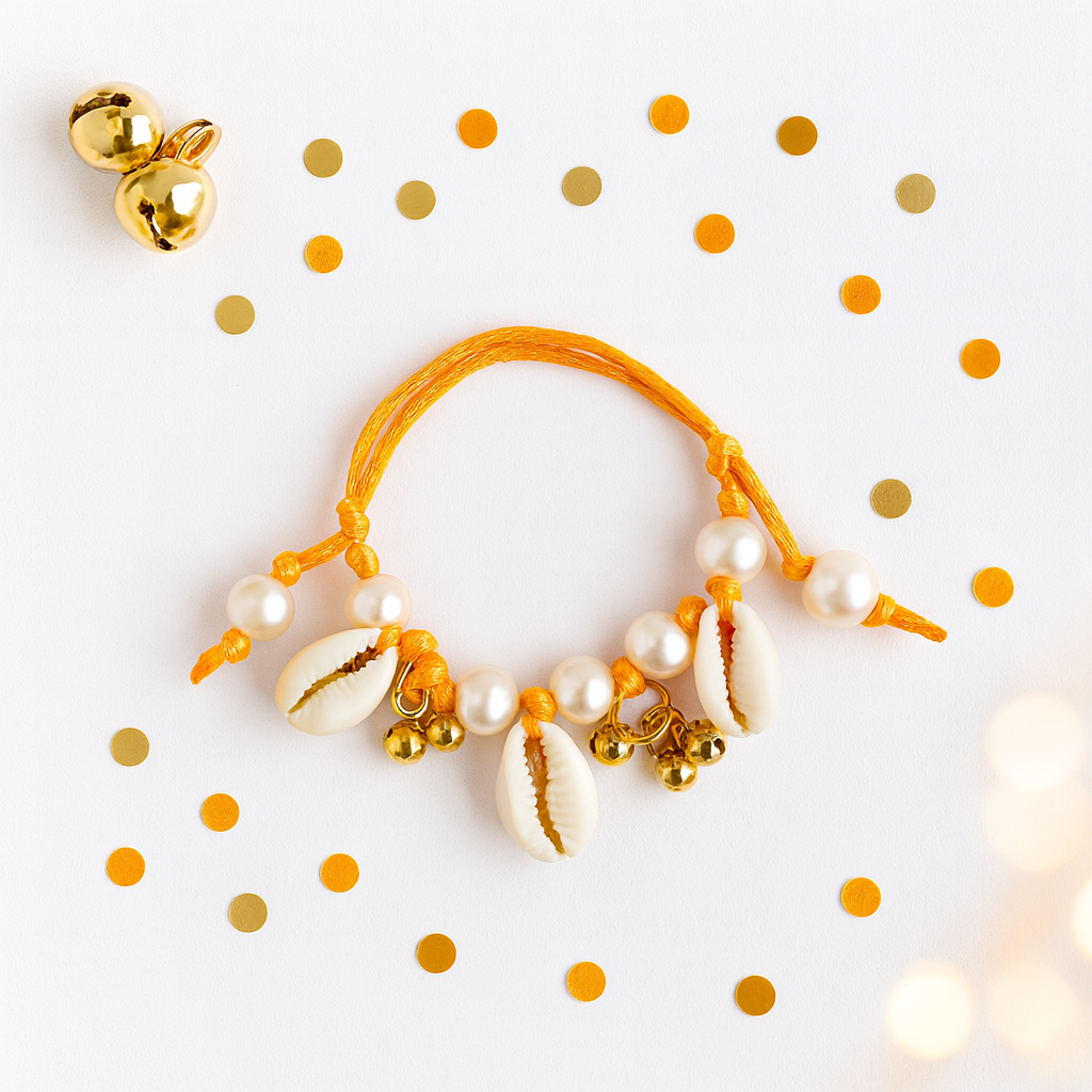 Adjustable Kaudi and Ghunghroo Bracelet - Style 2