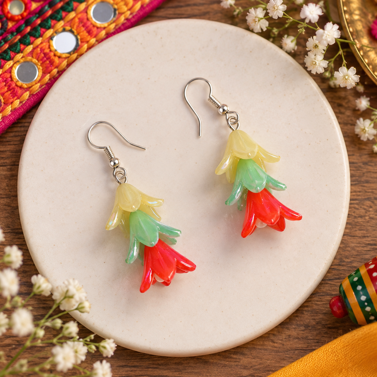 Navratri Tulip Earrings