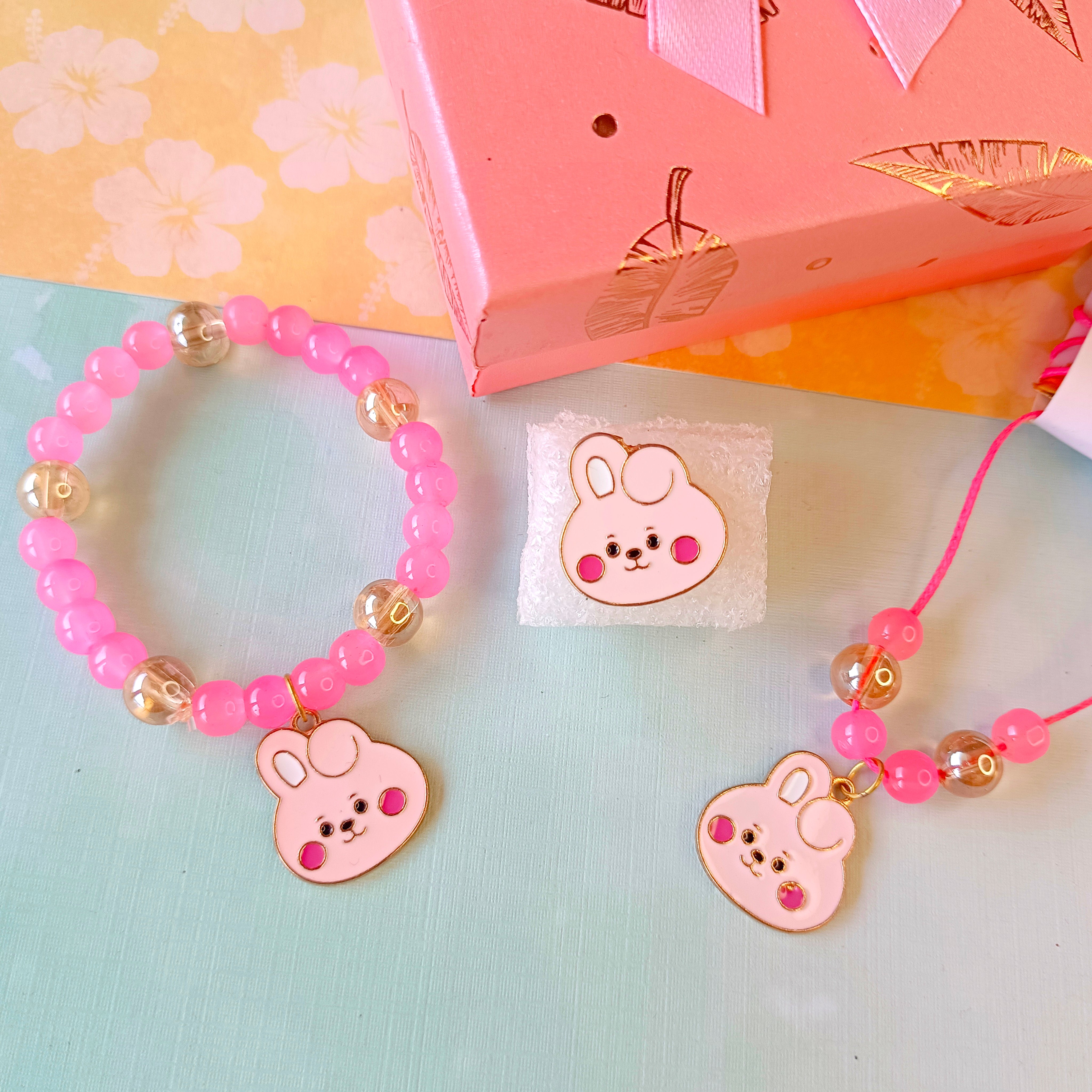 Pink Bunny Hop Charm Gift Box
