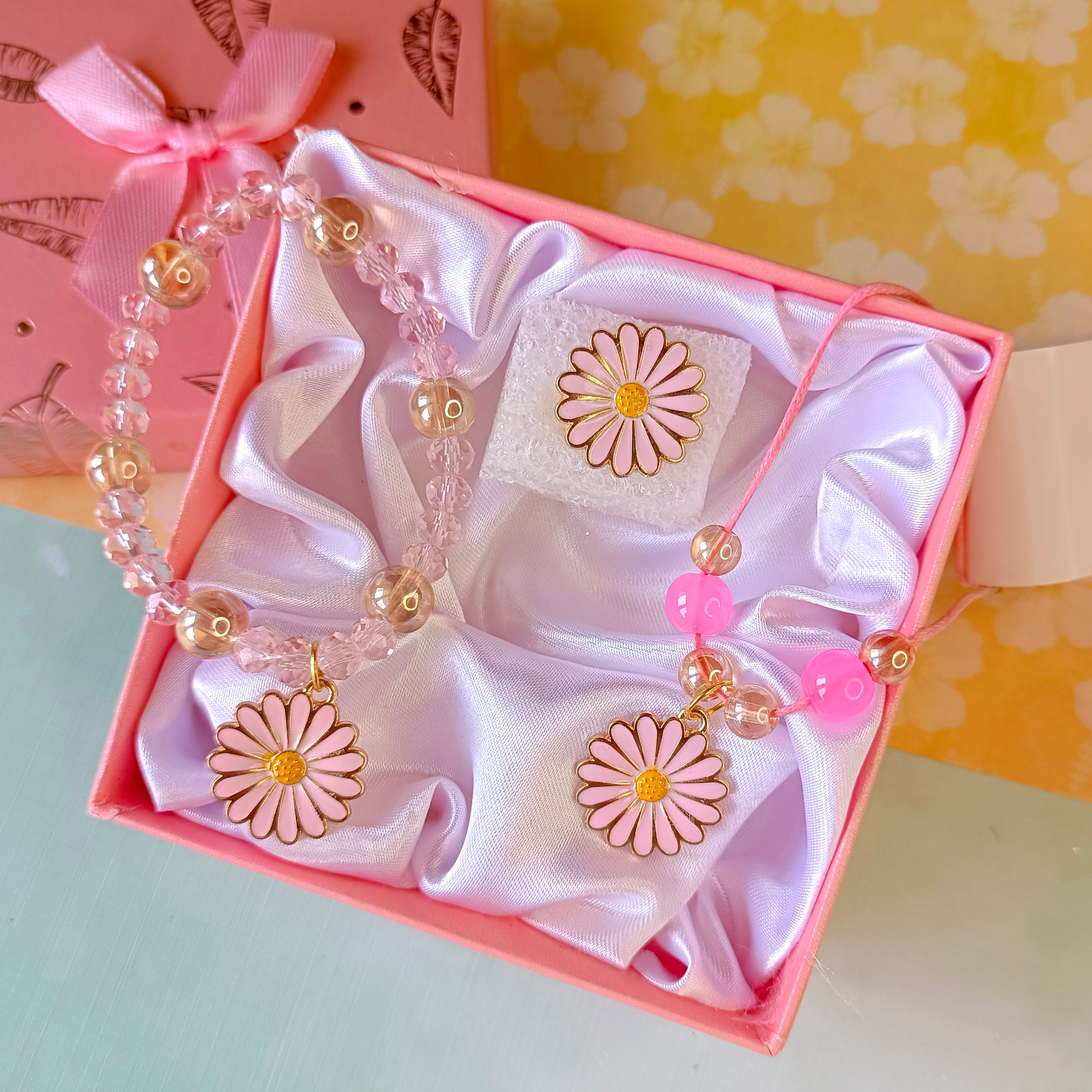 Dainty Pink Petals Jewelry Gift Box