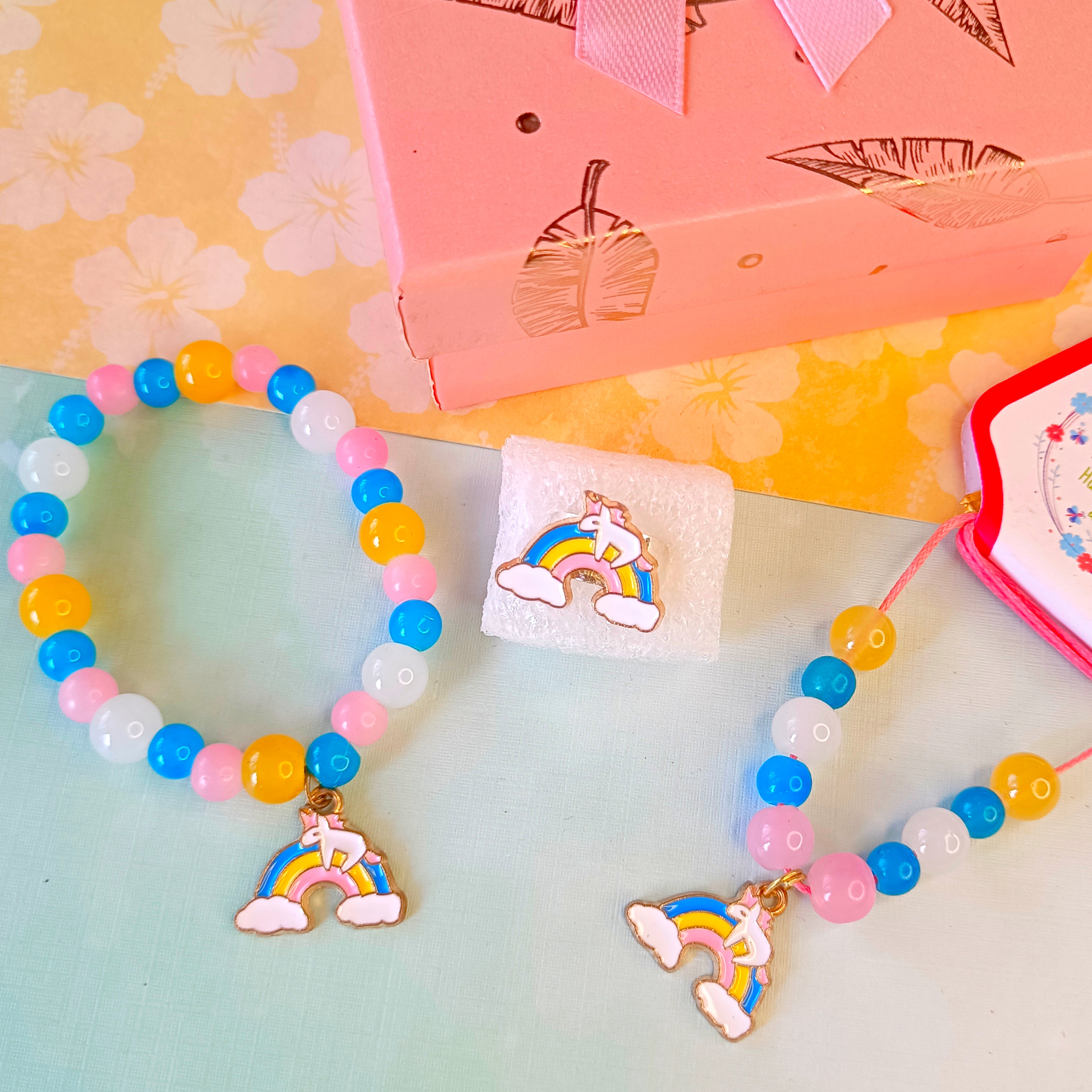 Whimsical Rainbow Unicorn Jewelry Gift Box