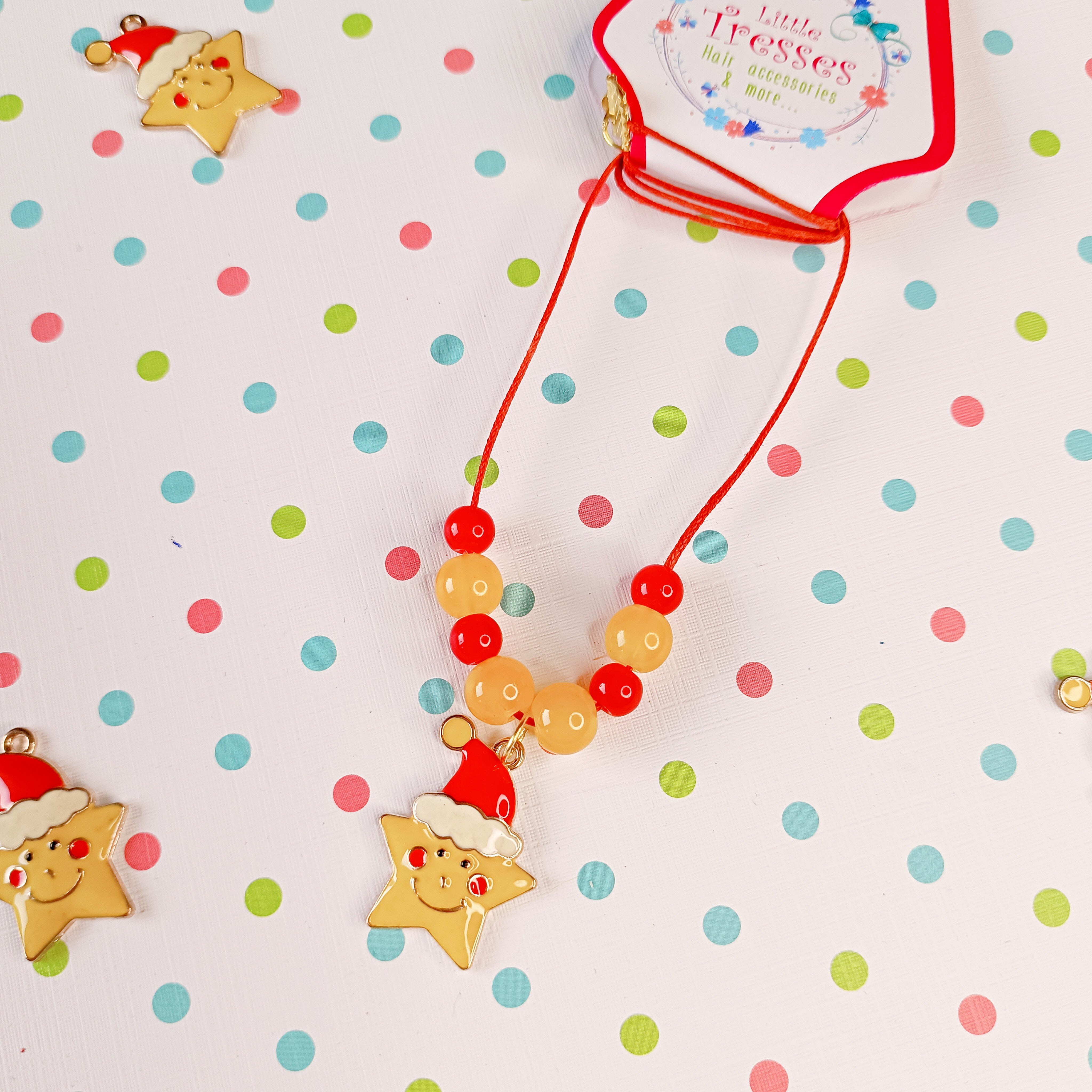 Santa Star Pendant - Red & Yellow