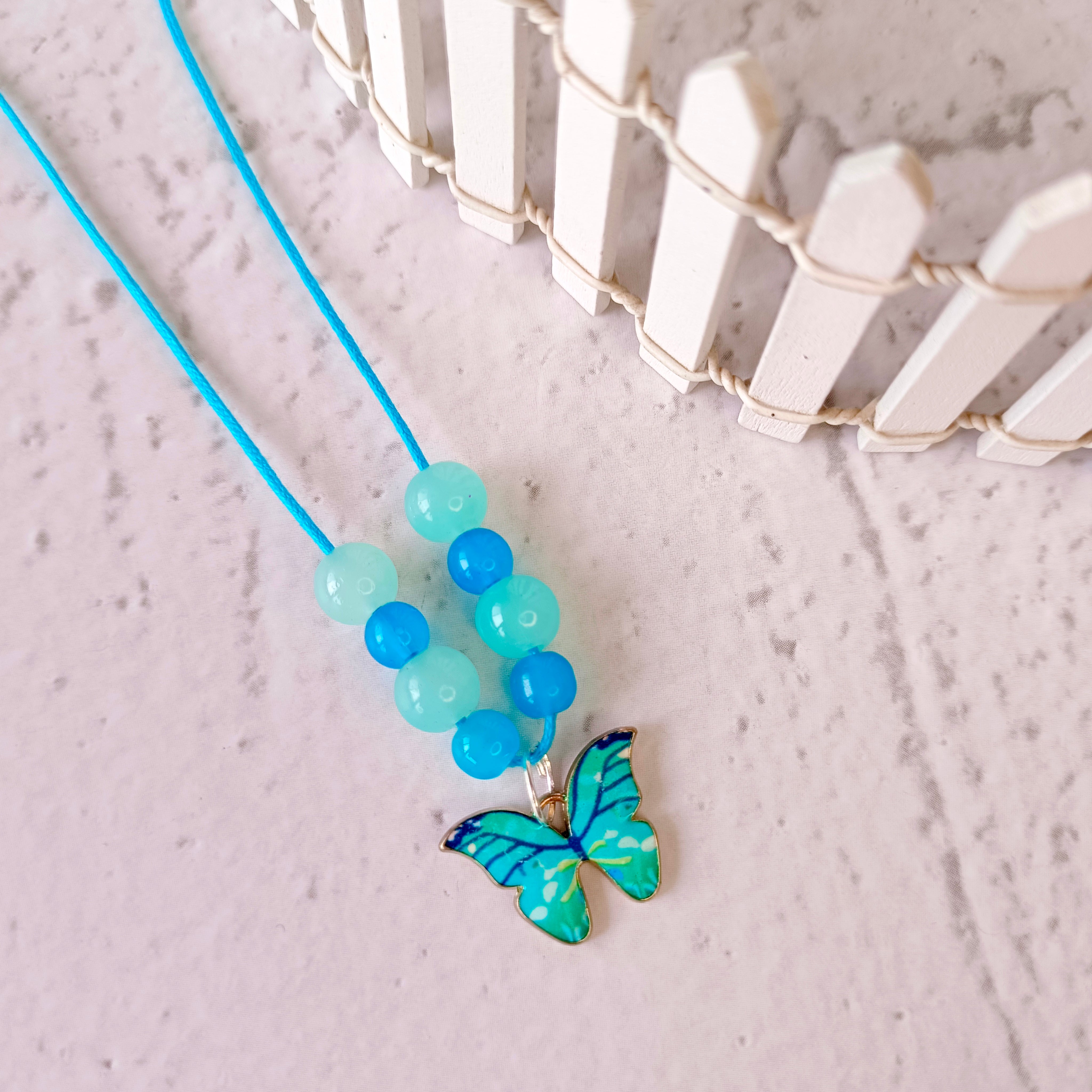 Designer Butterfly Pendant - Blue