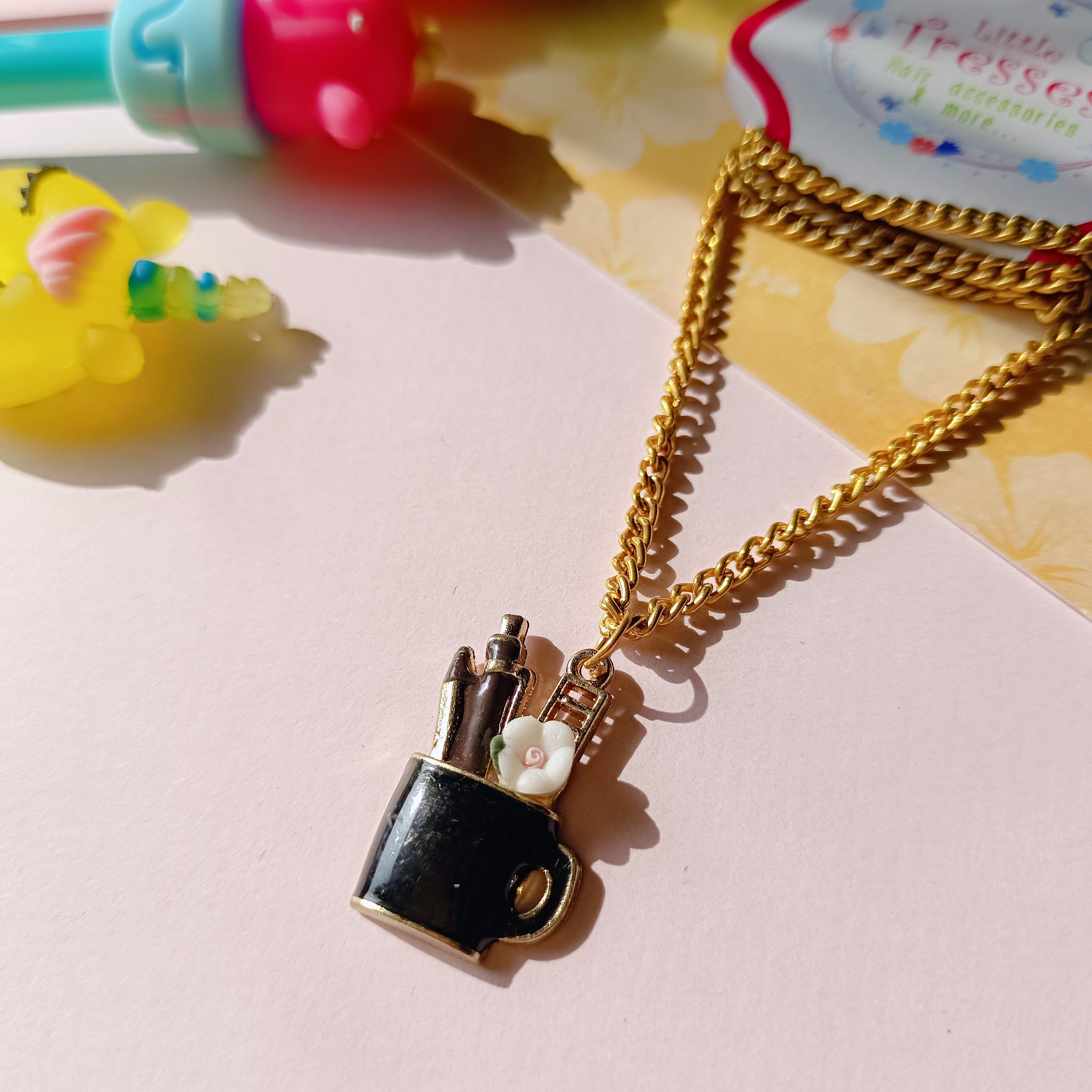 My Paint Brush Pendant - Black