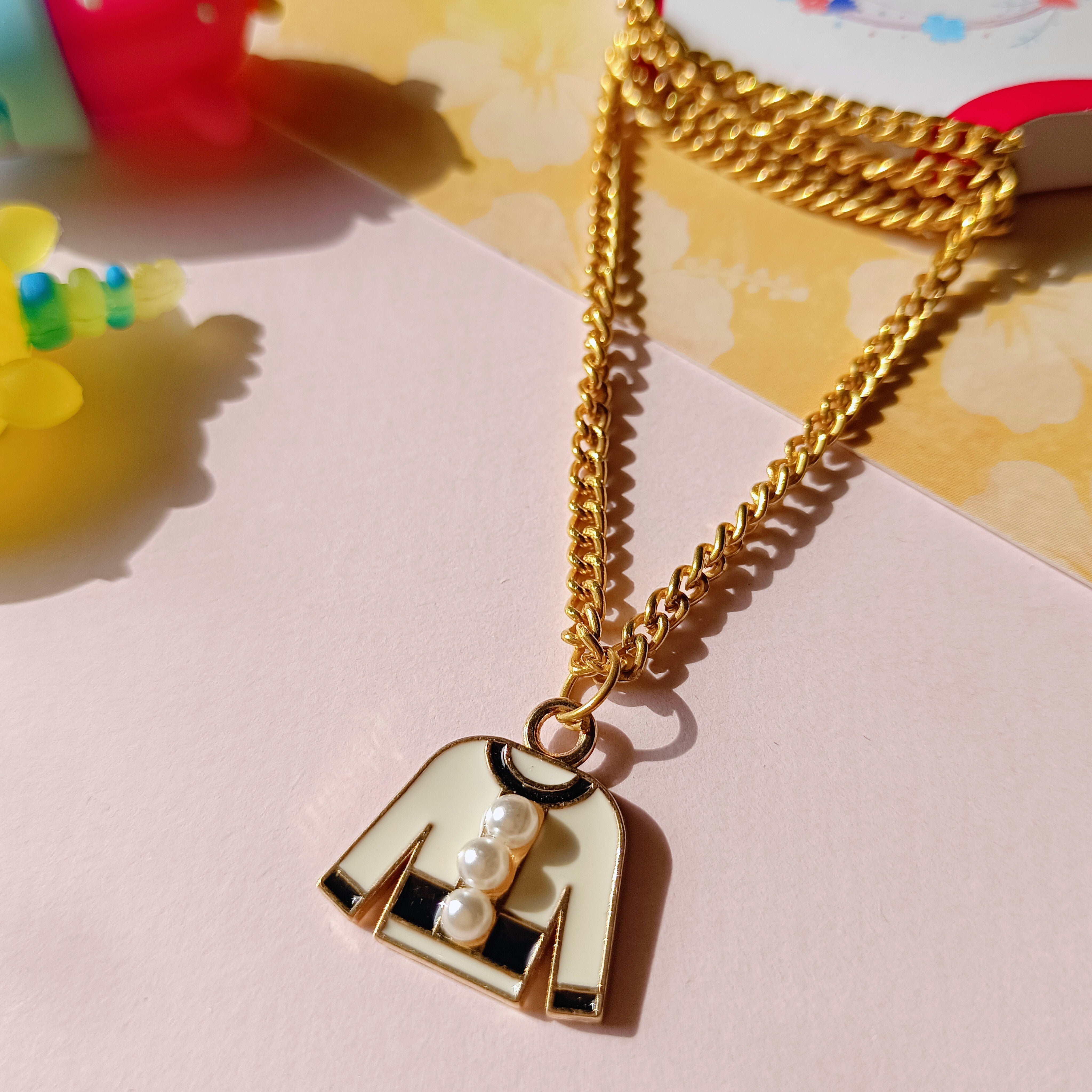 White Jacket Lady Pendant