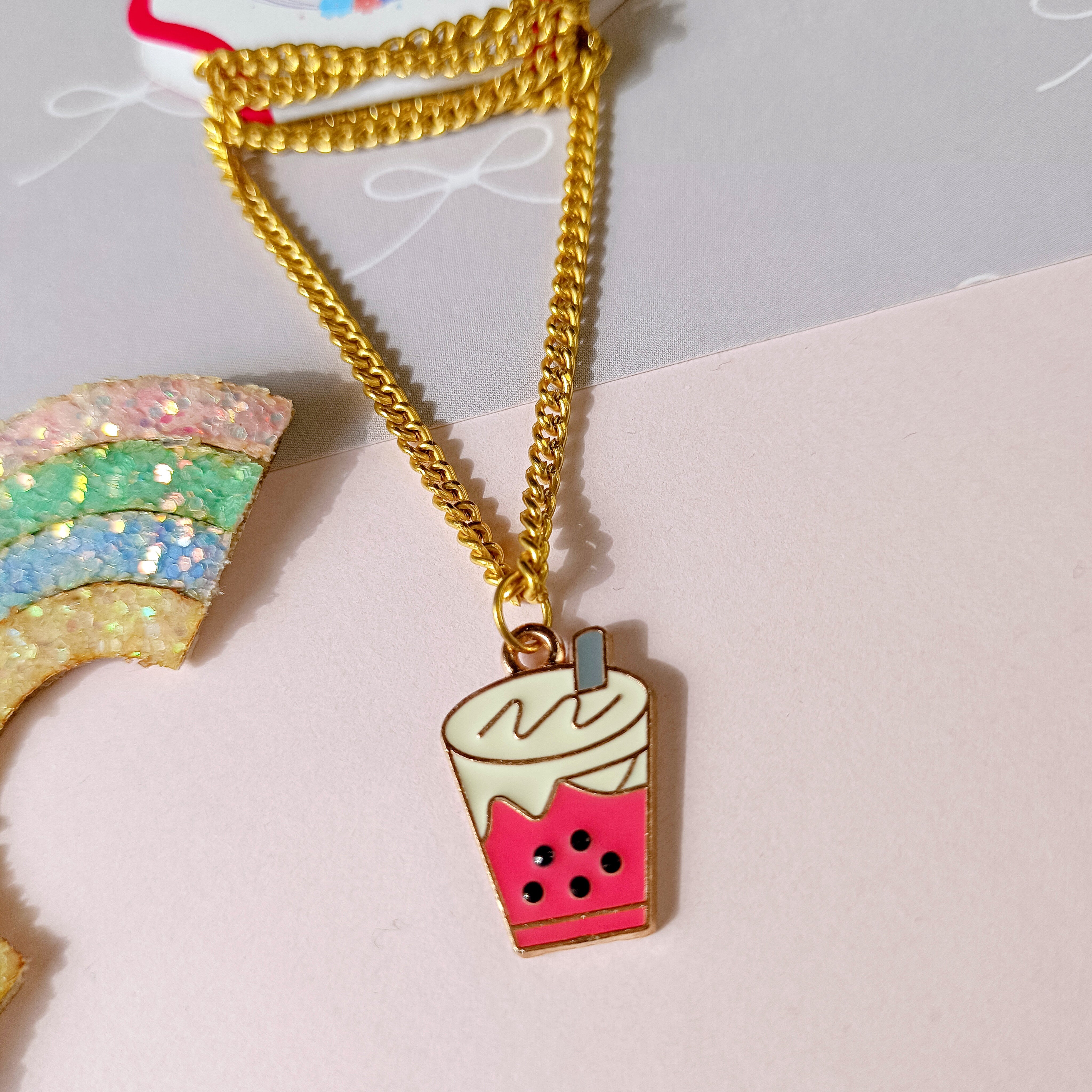 Strawberry Shake Pendant