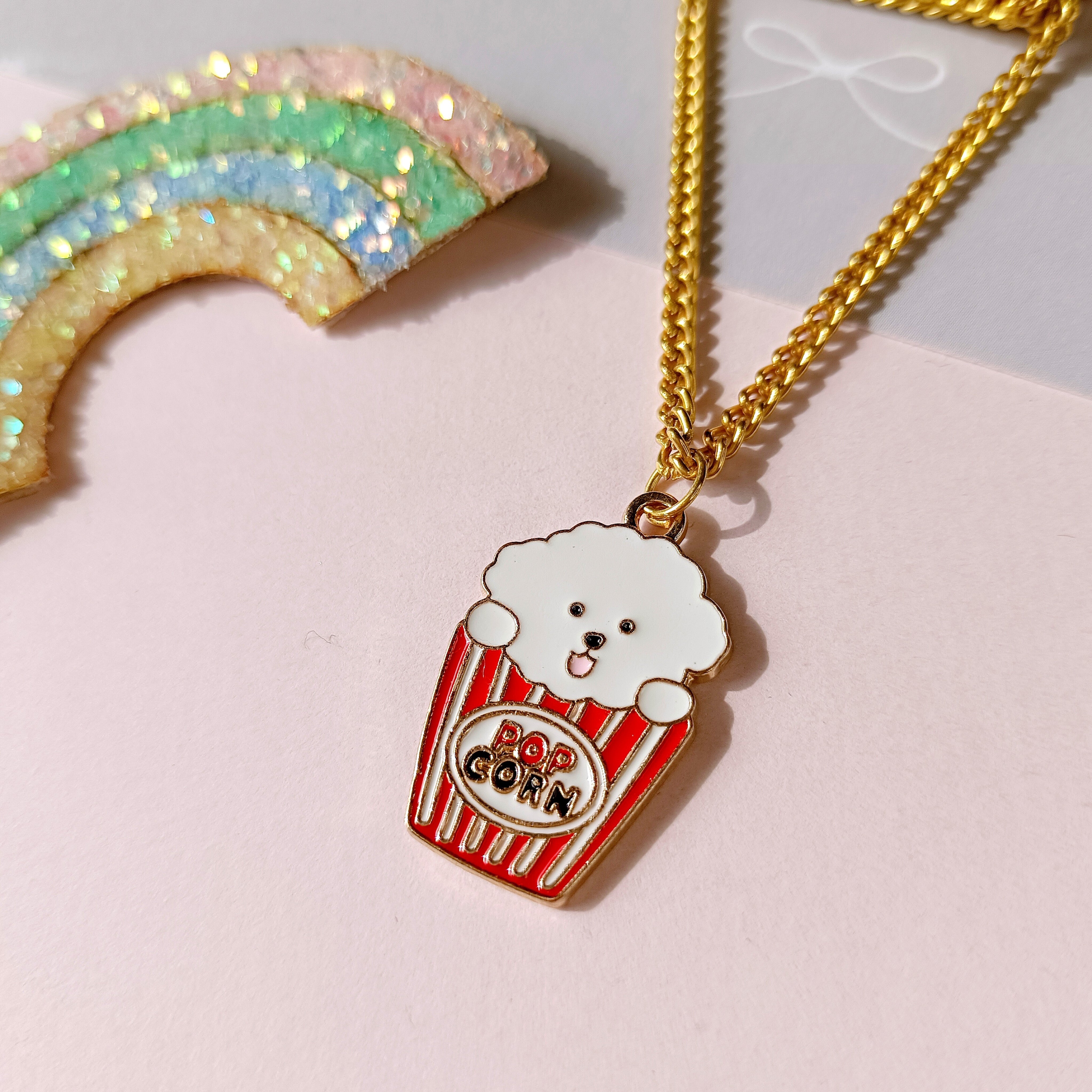 Popcorn Puppy Pendant