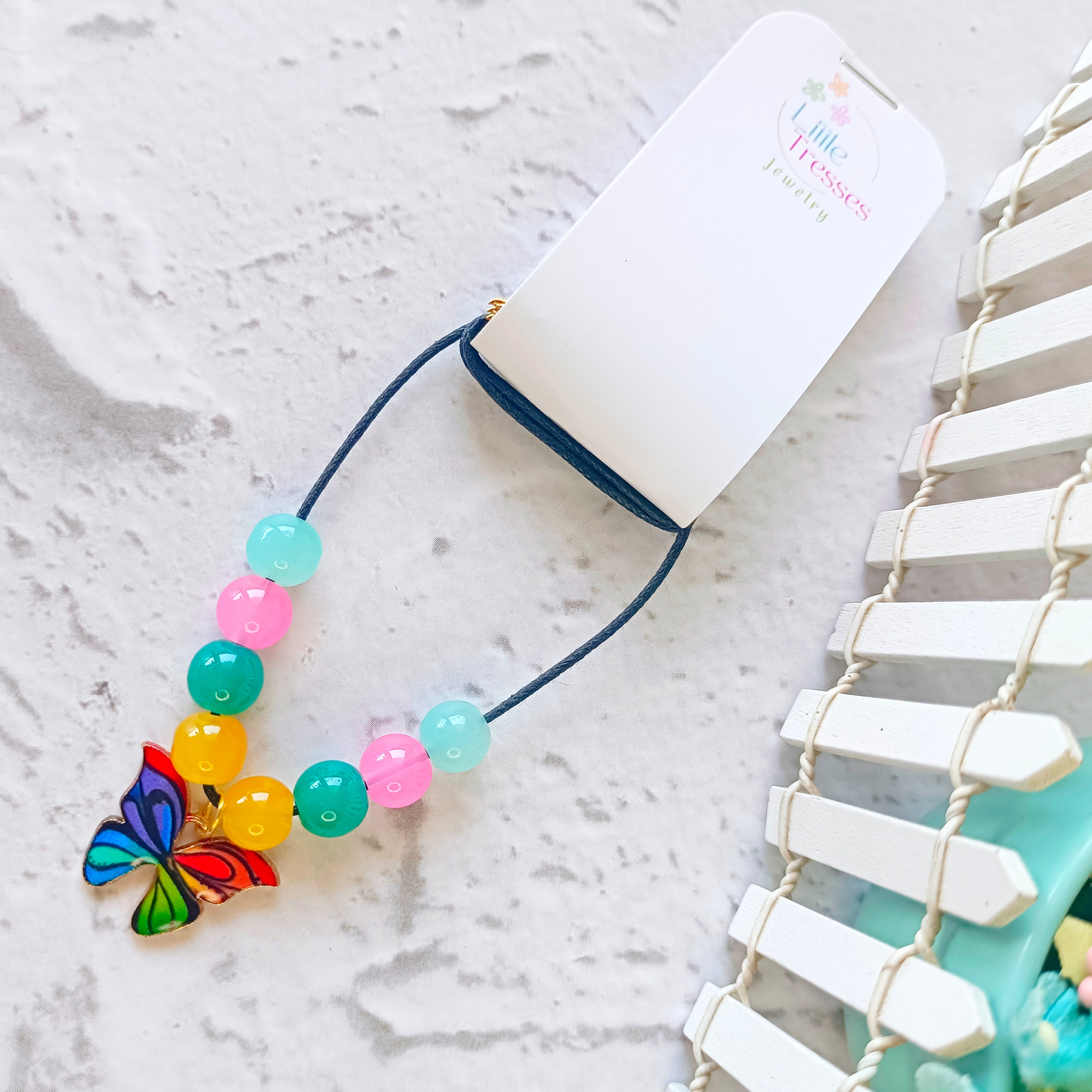 Butterfly Charm Pendant - Multicolor