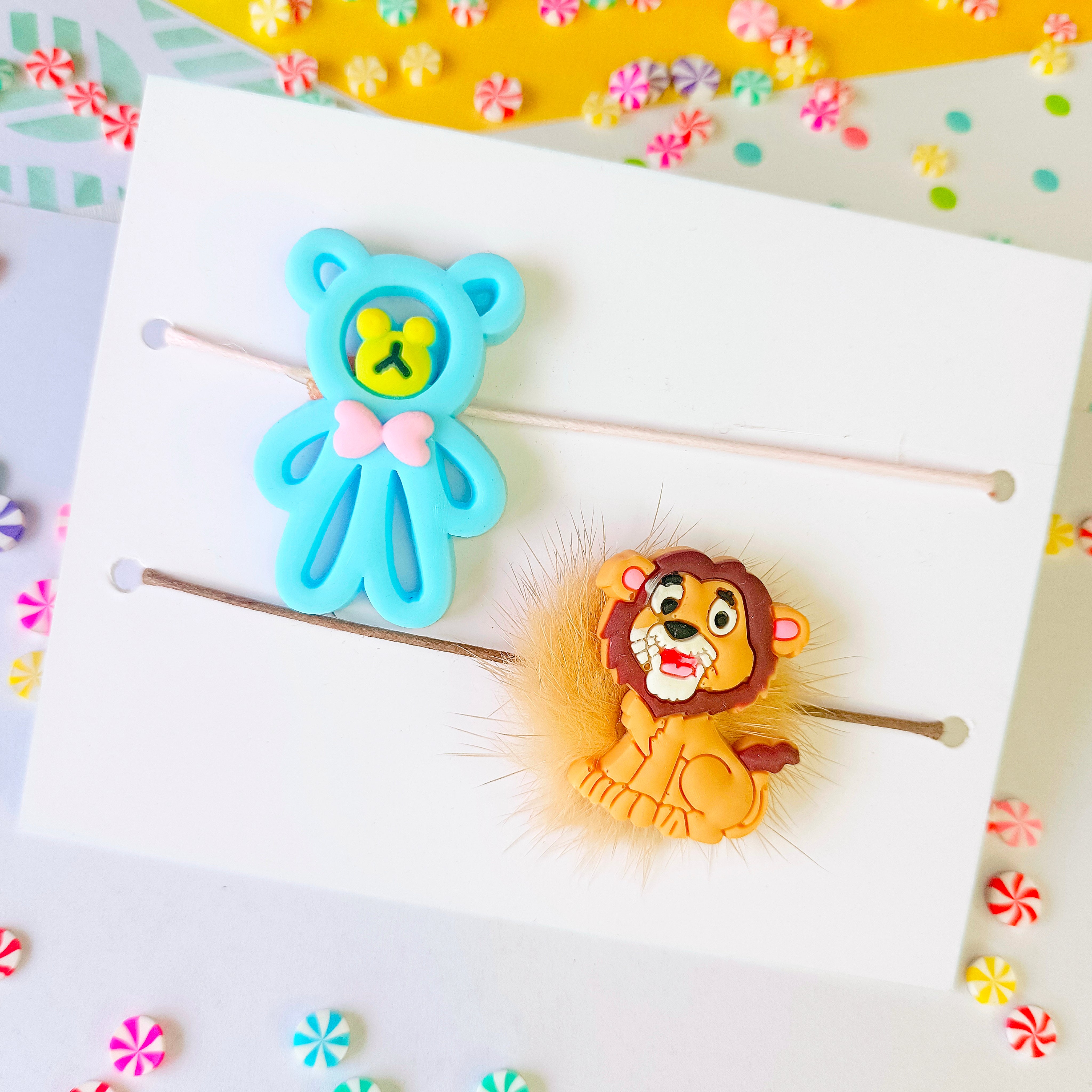 Combo of Blue Teddy and King Lion Rakhi