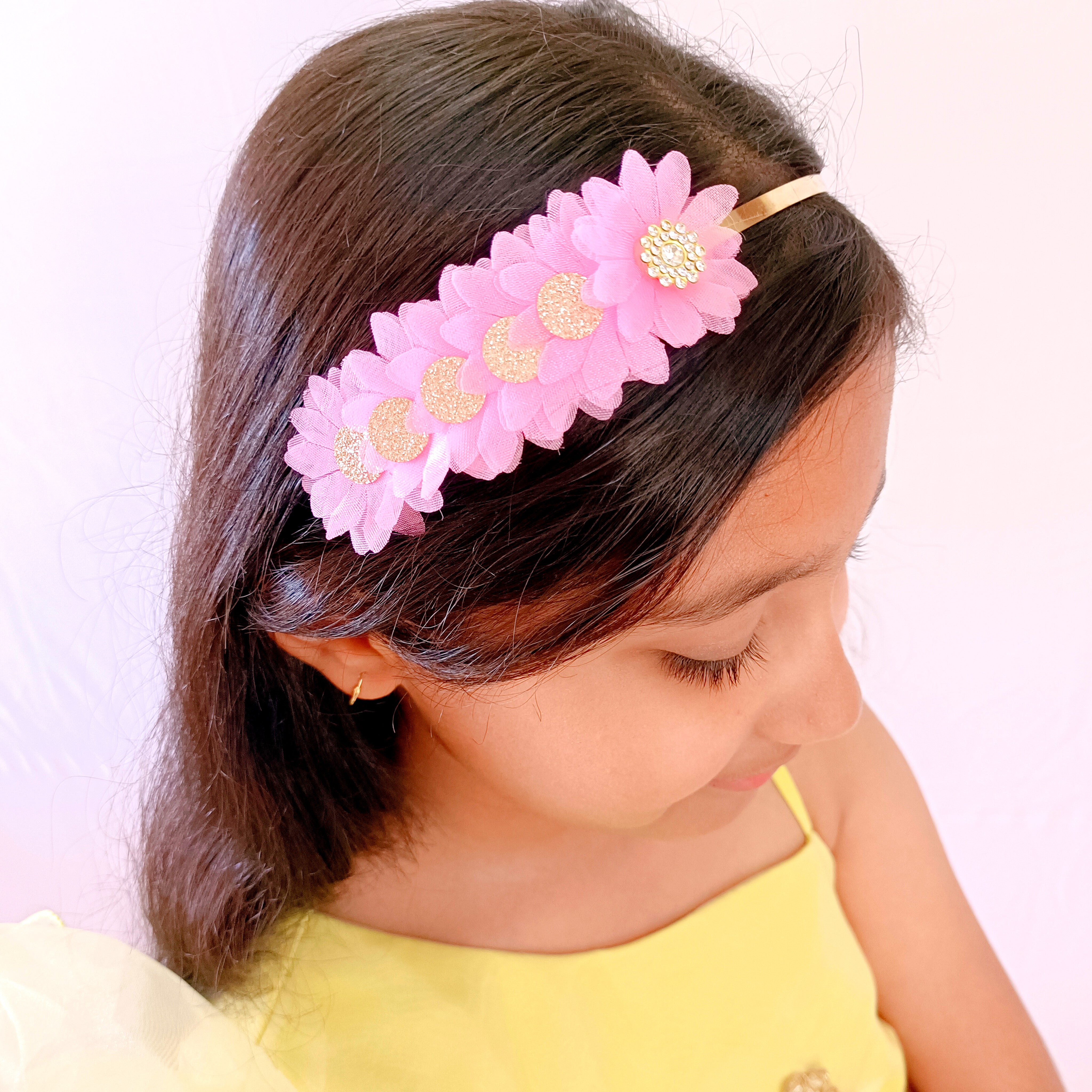 Bunch of Flowers Headband - Light Pink