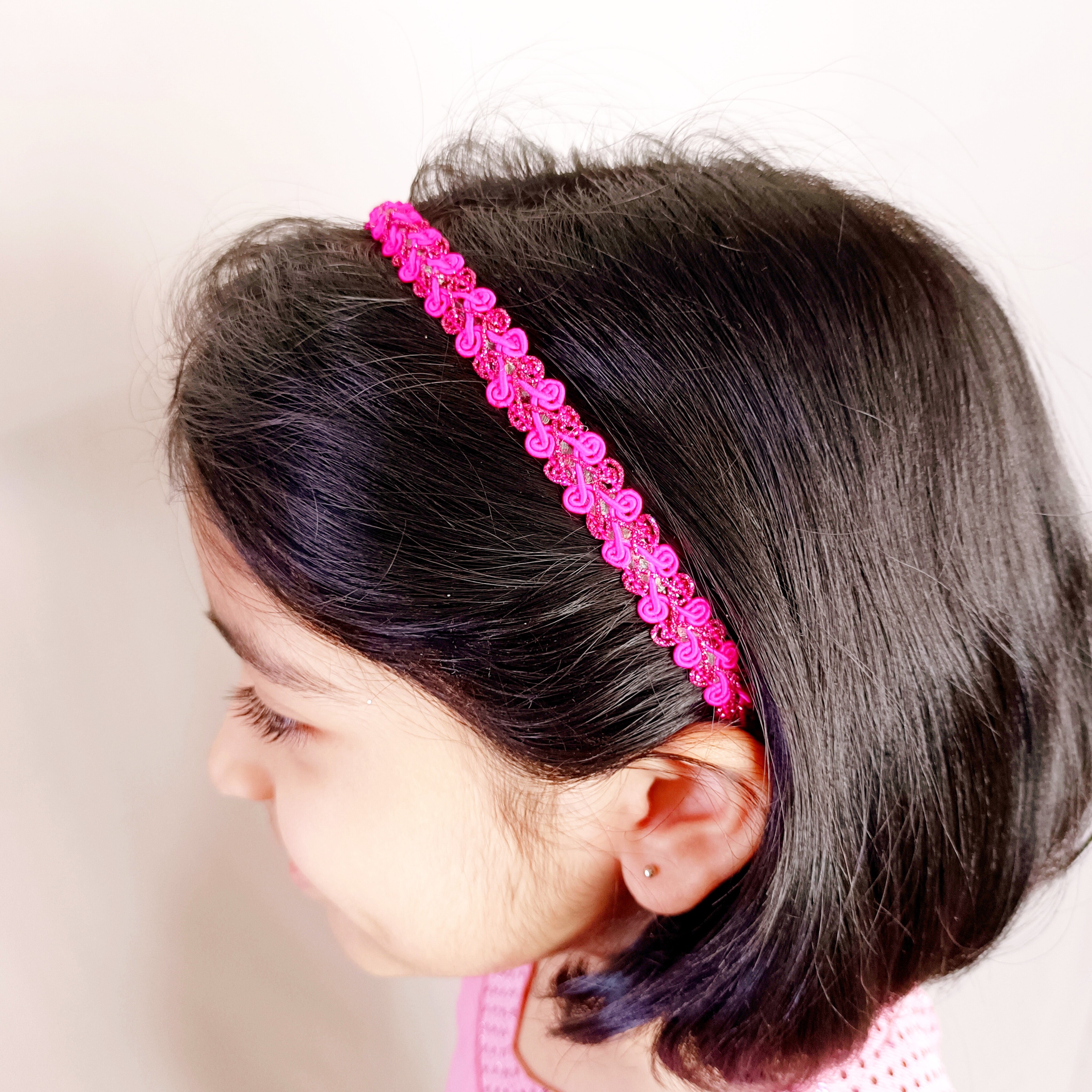 Loopy Pattern Headband - Pink
