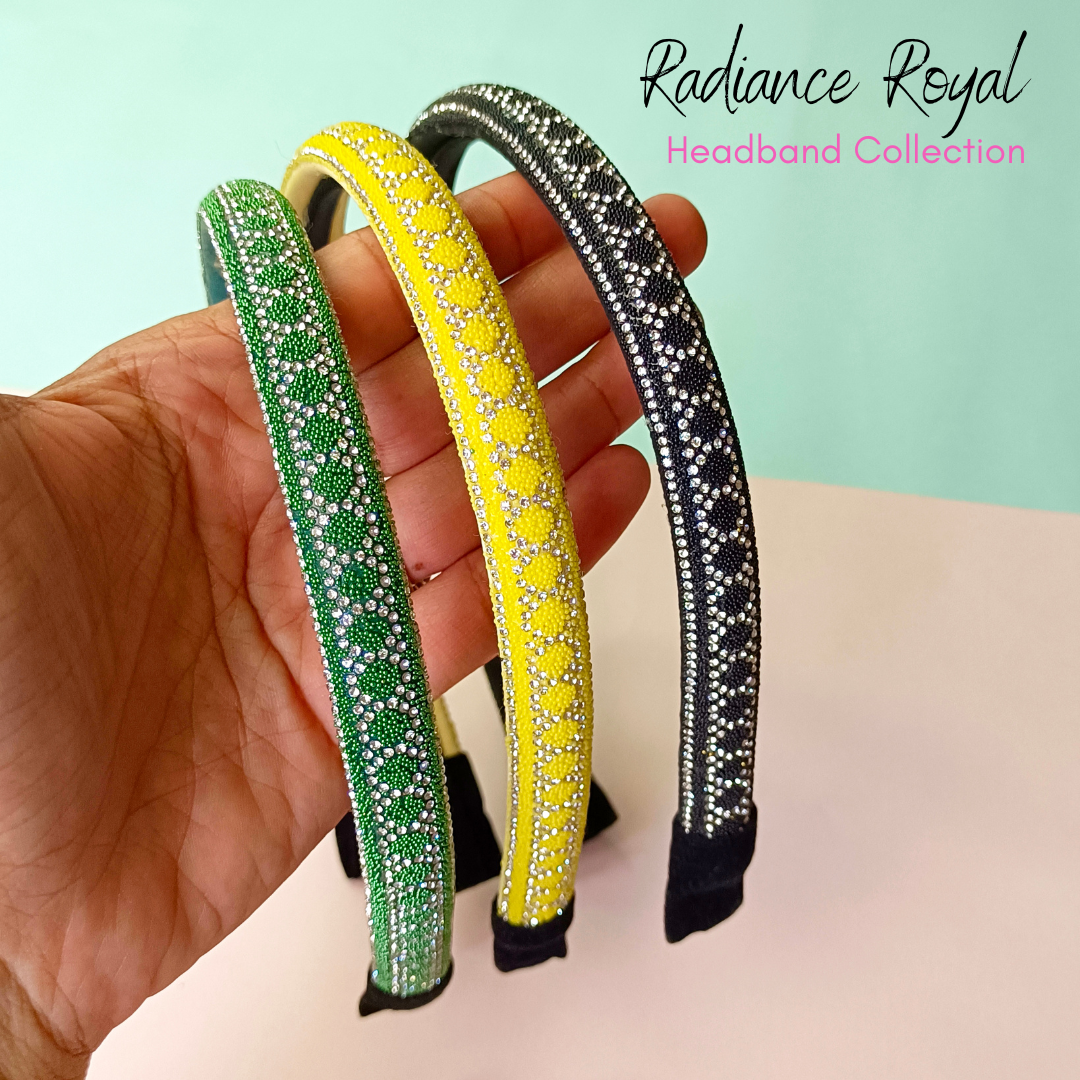 Radiance Royal Hairband - Black, Green, Yellow