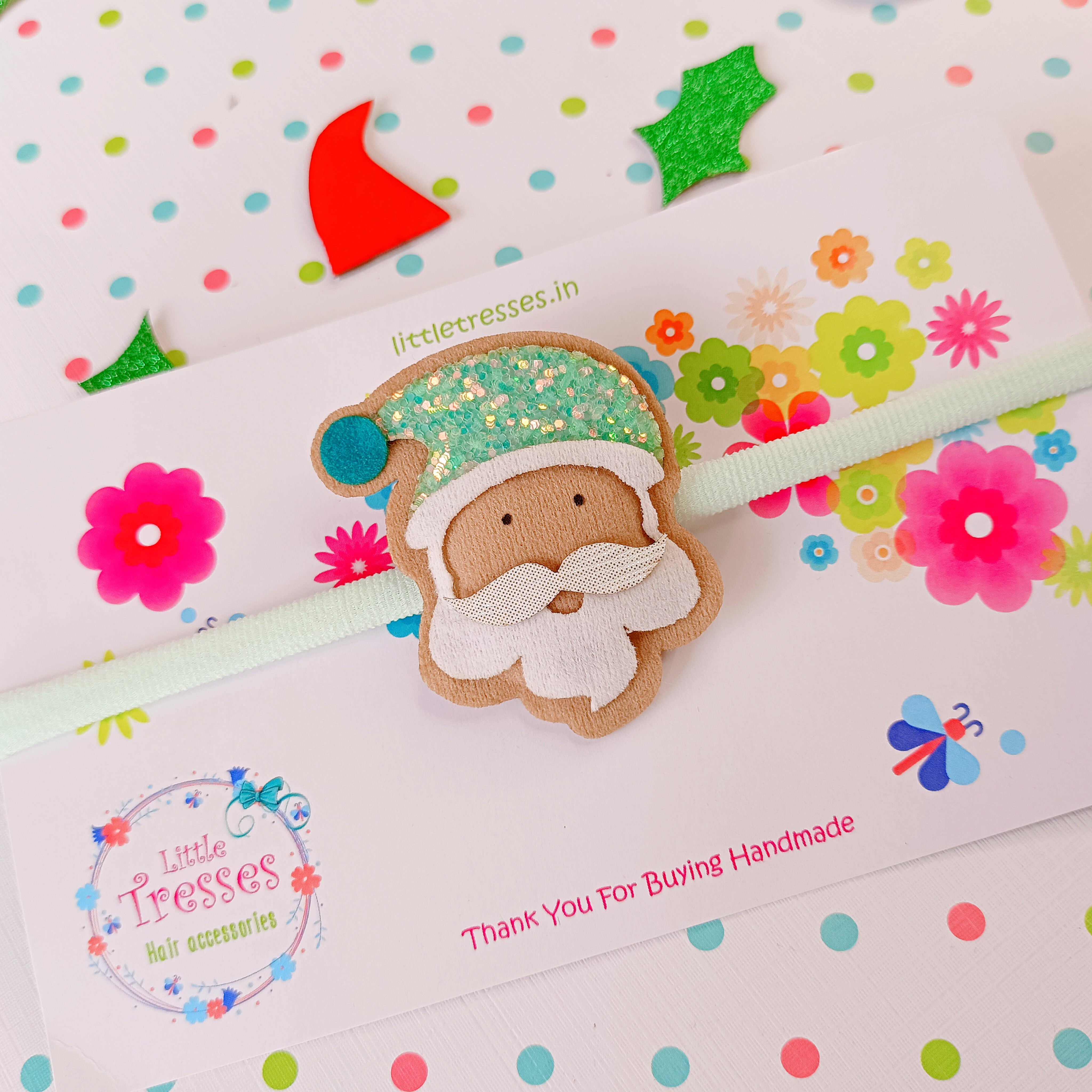 Santa Soft Stretchable Headband - Green