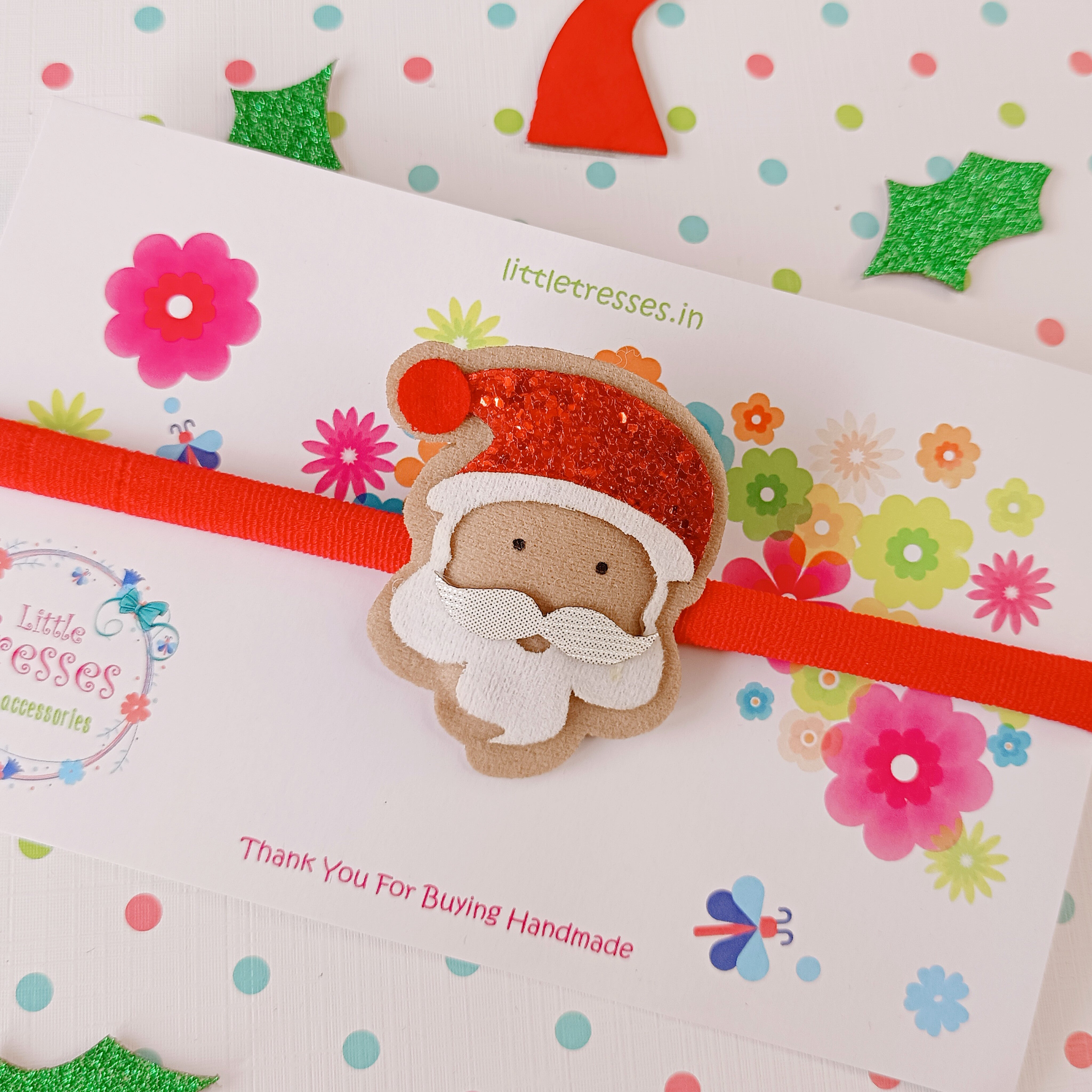 Santa Soft Stretchable Headband - Red