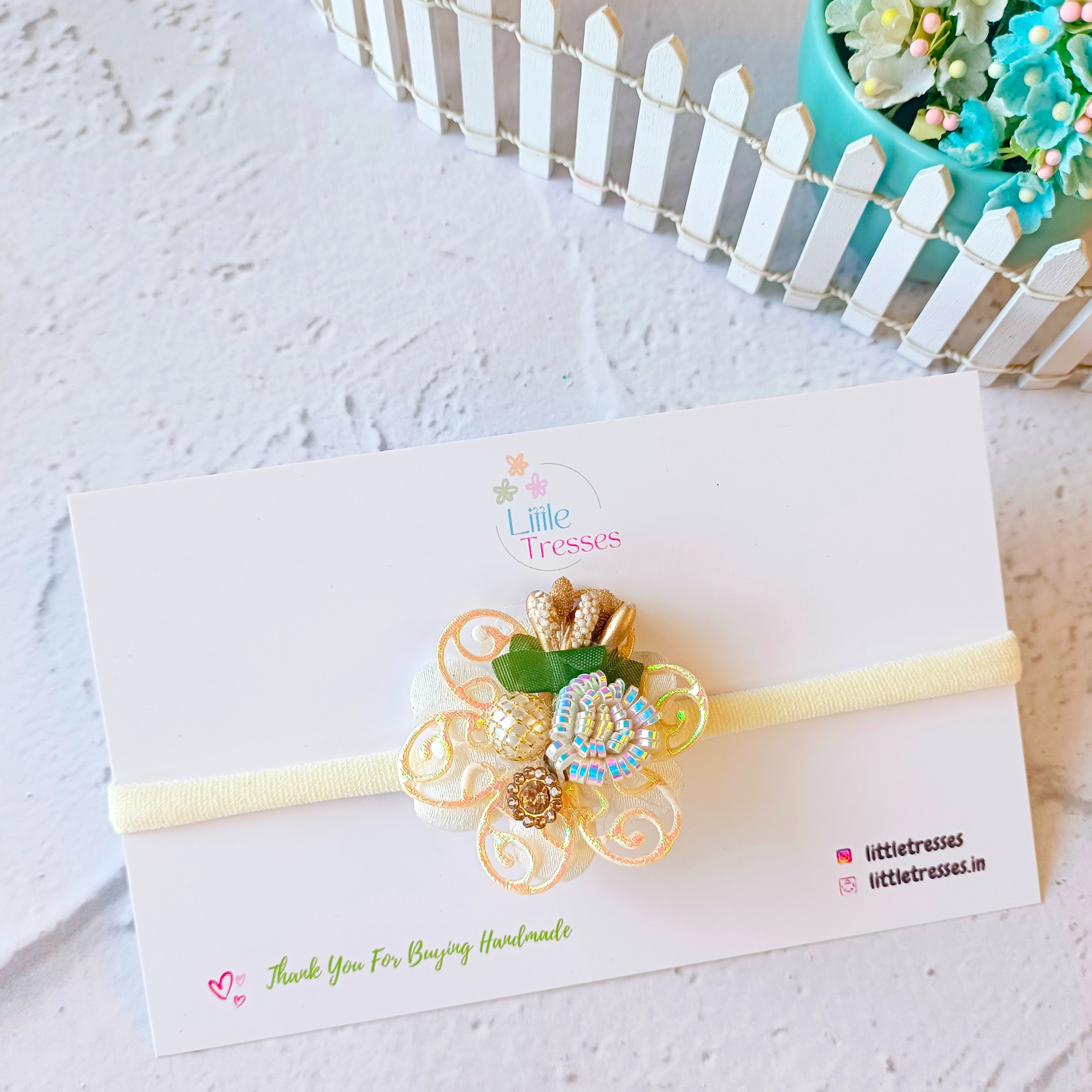 Designer Soft Headband - Golden