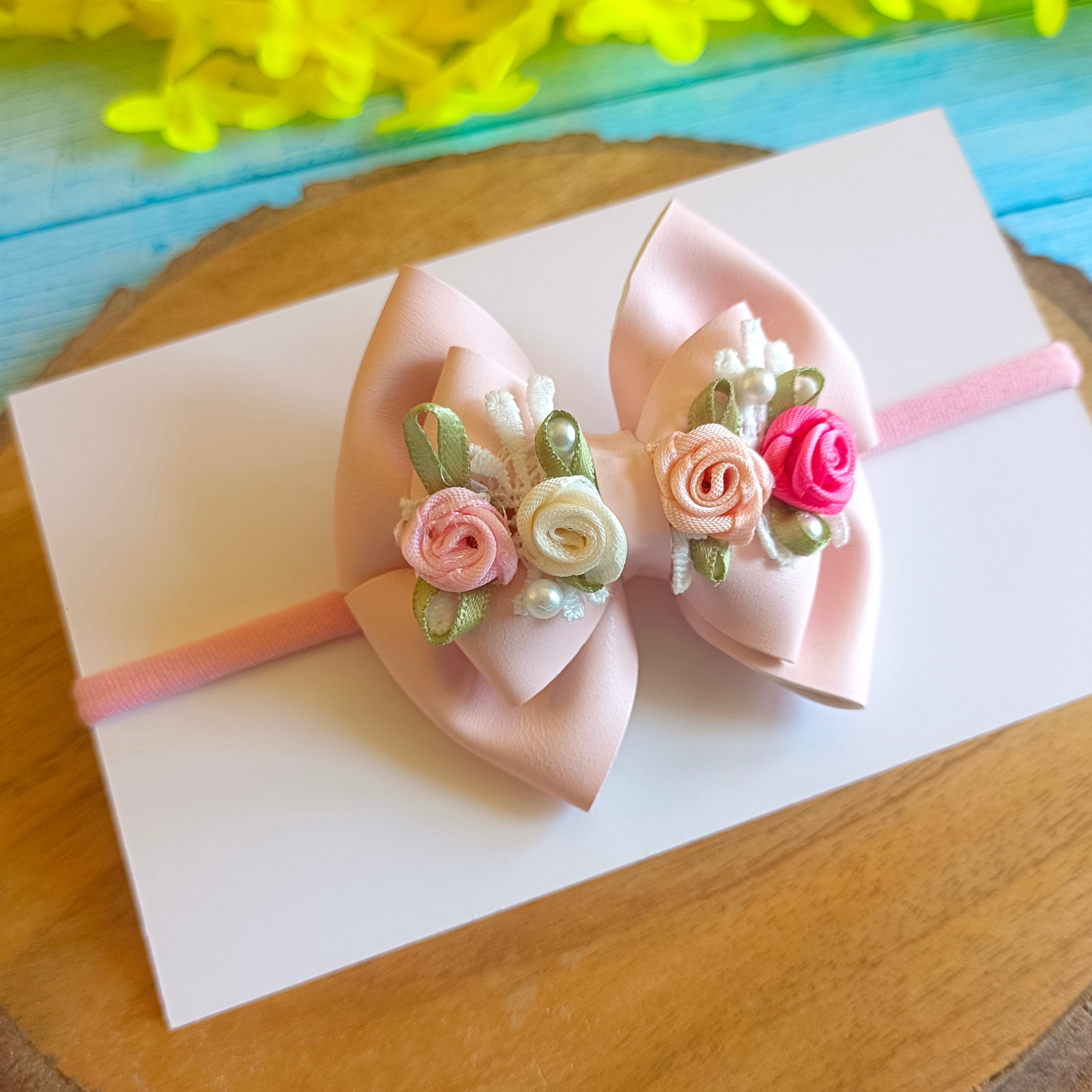 Gulmohar Pastel Soft Headband - Baby Pink