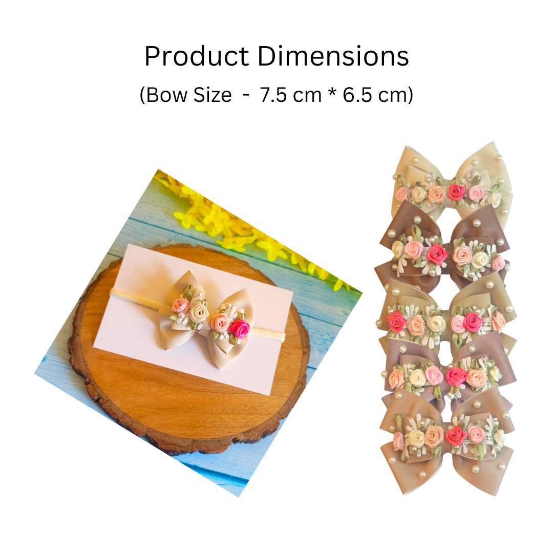 Gulmohar Pastel Soft Headband - Cream