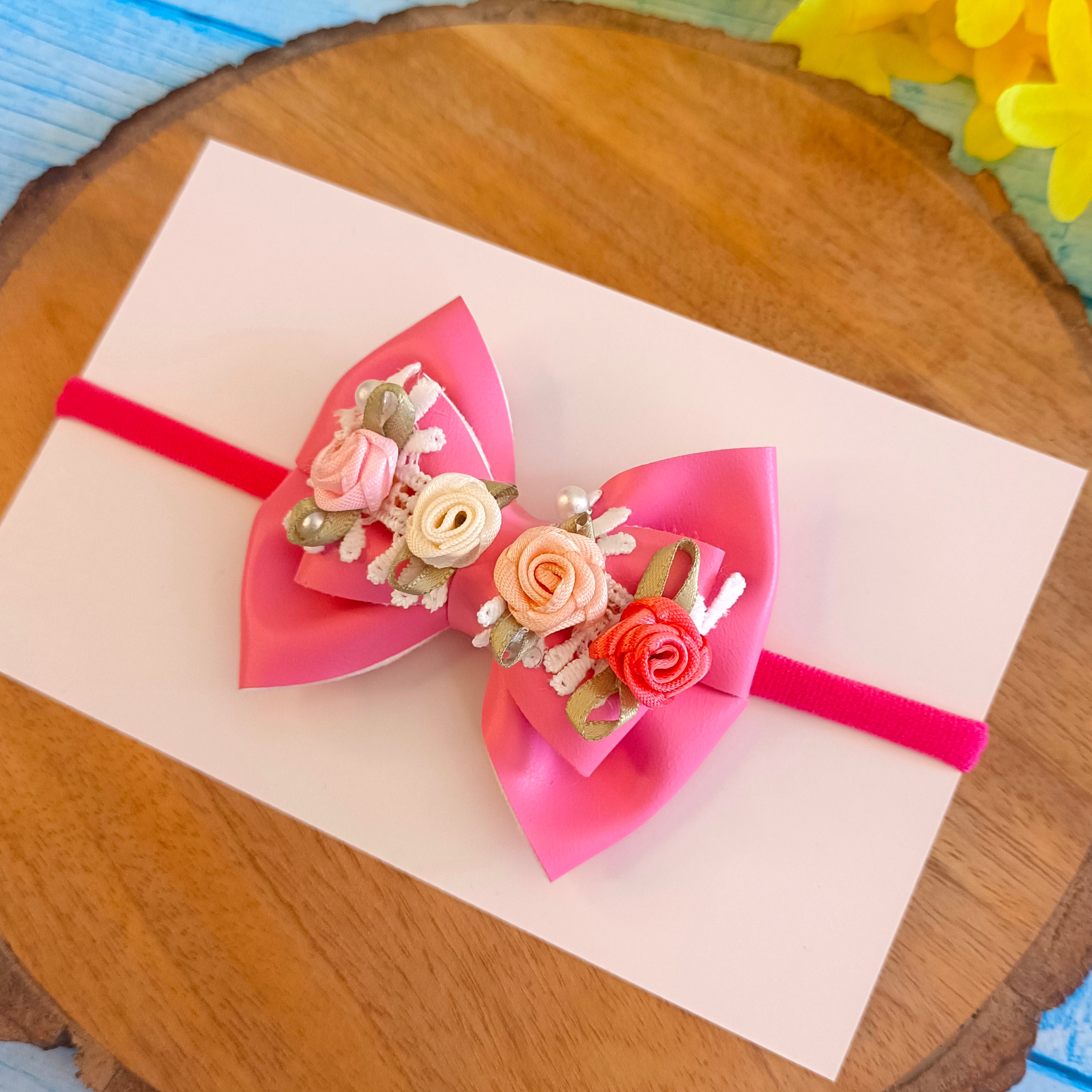 Gulmohar Vibrant Soft Headband - Pink