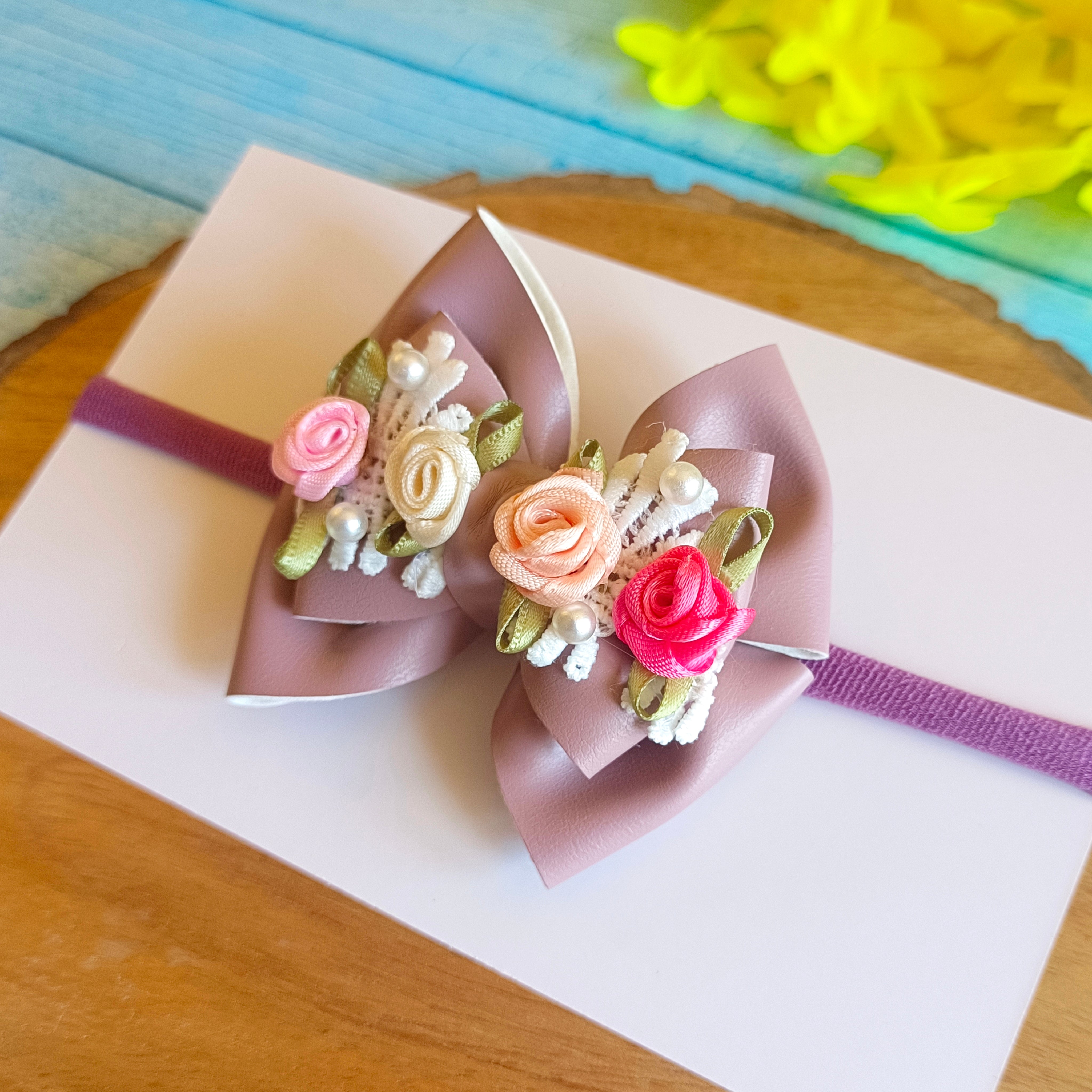 Gulmohar Earthy Soft Headband - Dusky Purple