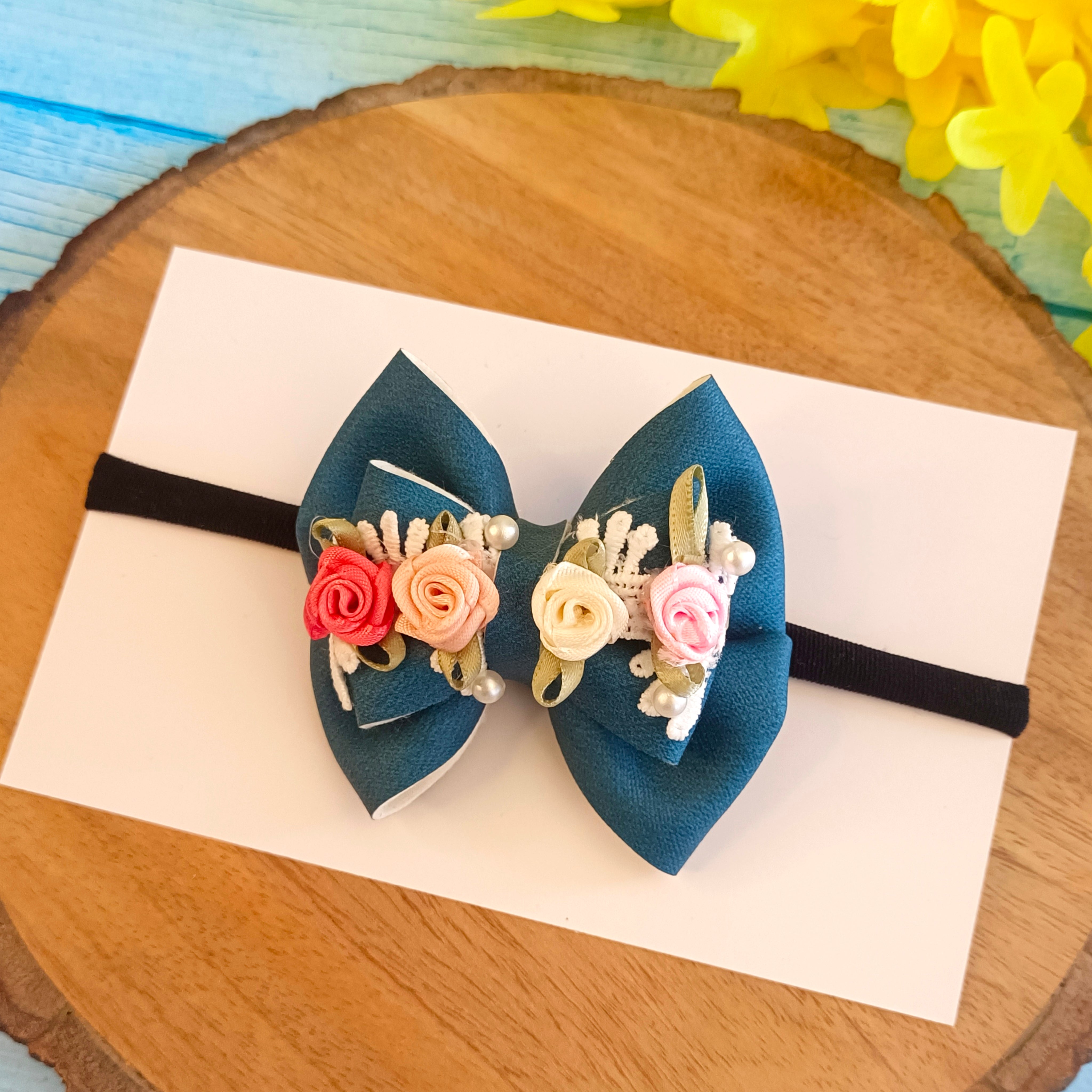 Gulmohar Vibrant Soft Headband - Peacock Blue