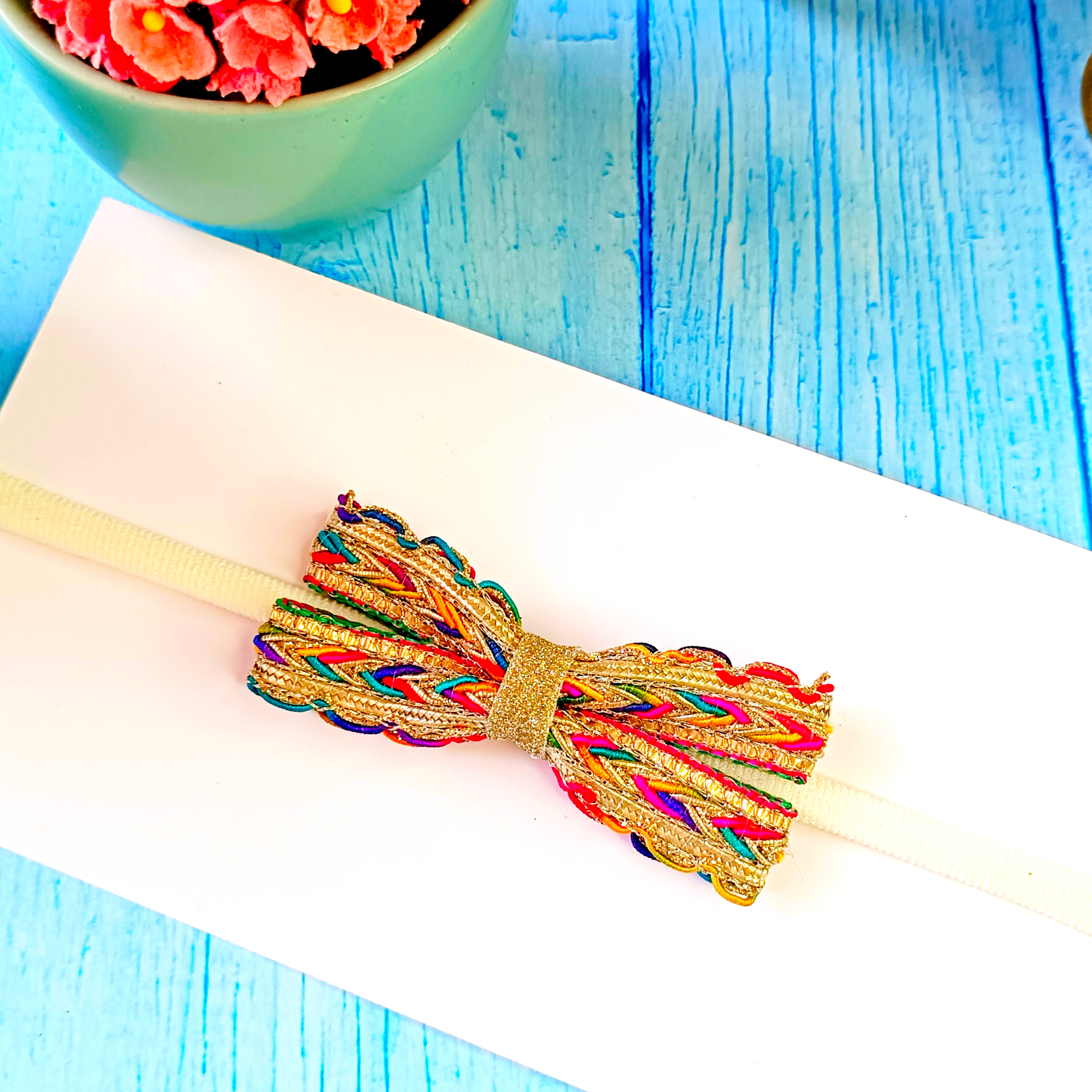 Multicolor Knot Bow Soft Headband