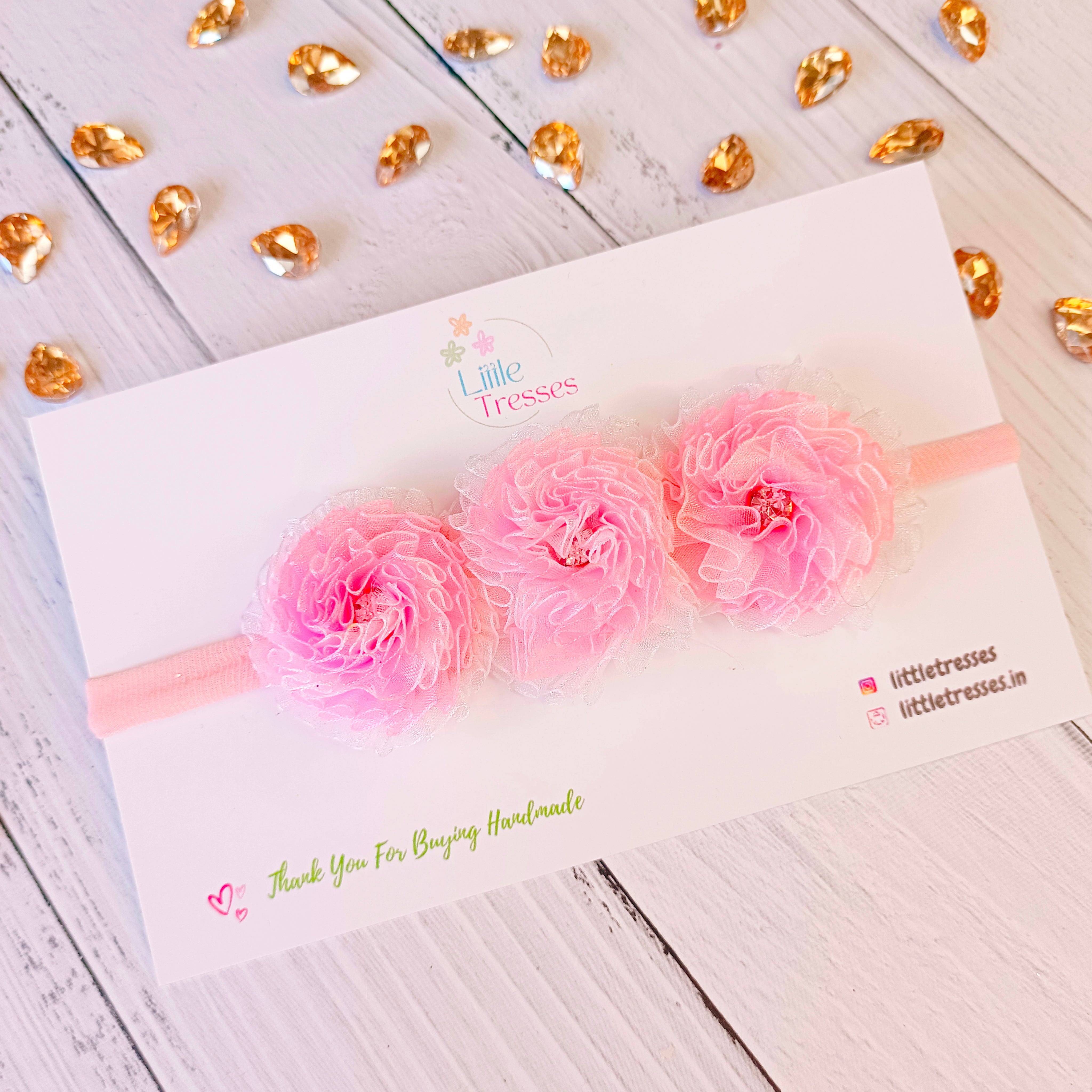 Trio Flower Soft Headband