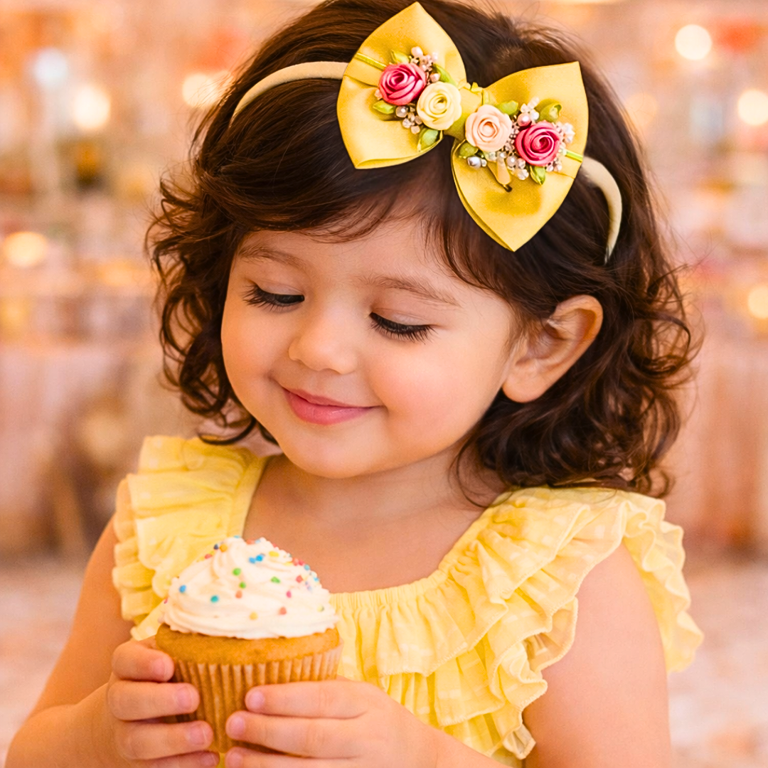 Yellow Gulmohar Pastel Soft Headband