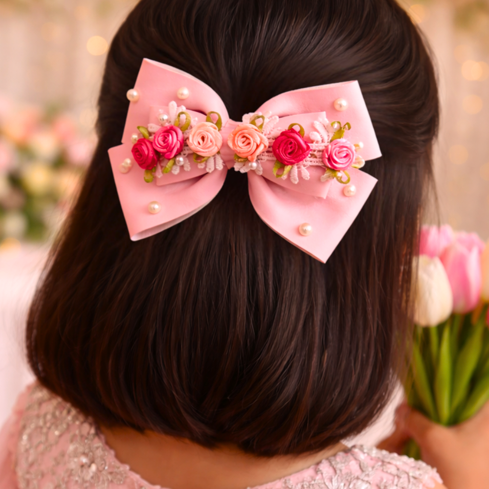 Baby Pink Gulmohar Pastel Bliss Alligator Clip