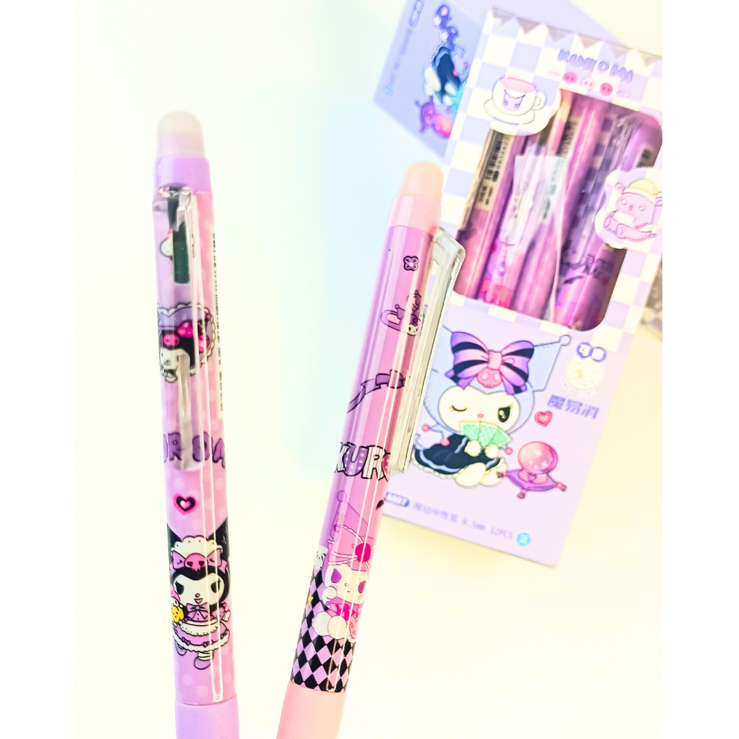 Set of 2 Kuromi Erasable Pens
