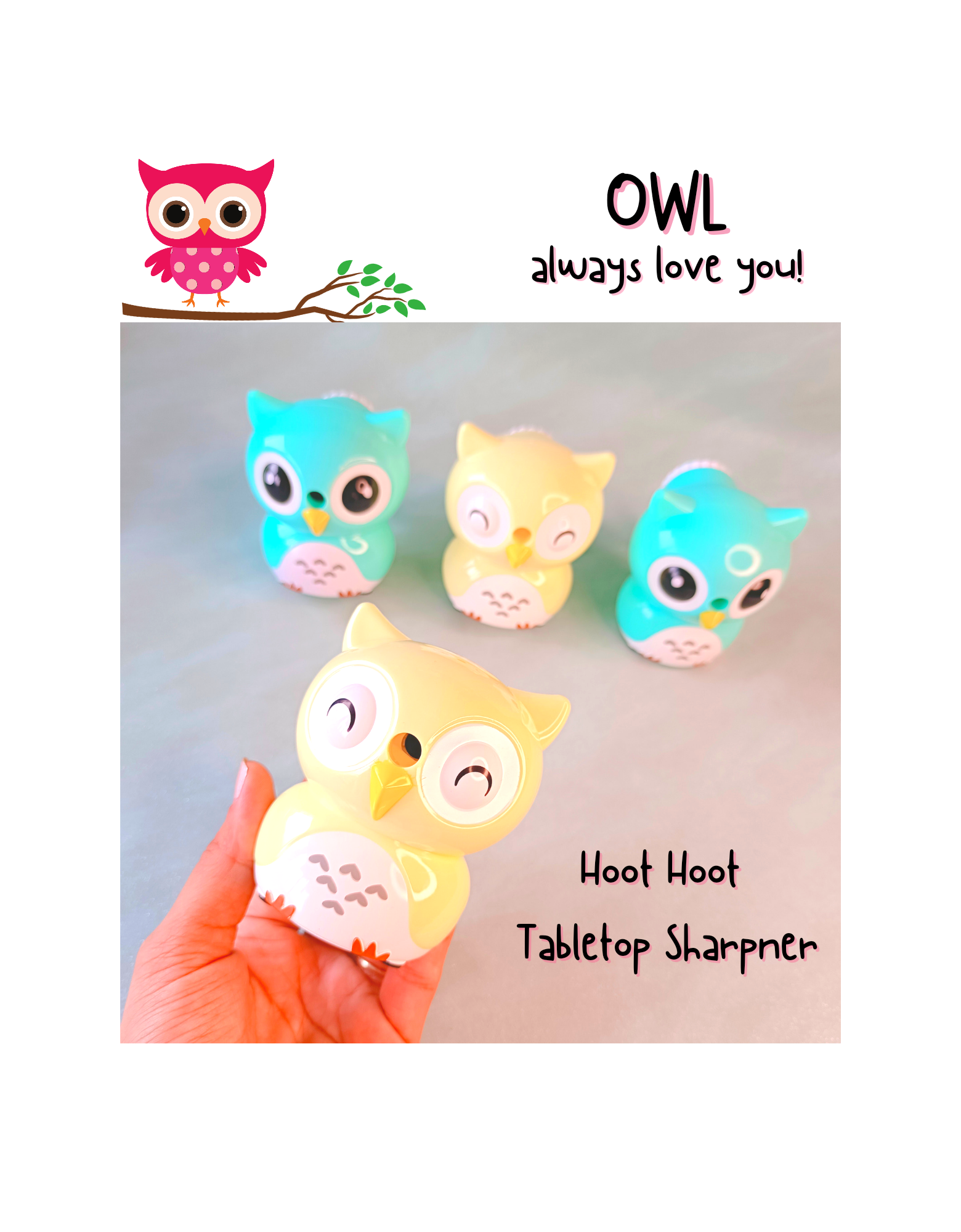 Hoot Hoot Owl Tabletop Sharpner